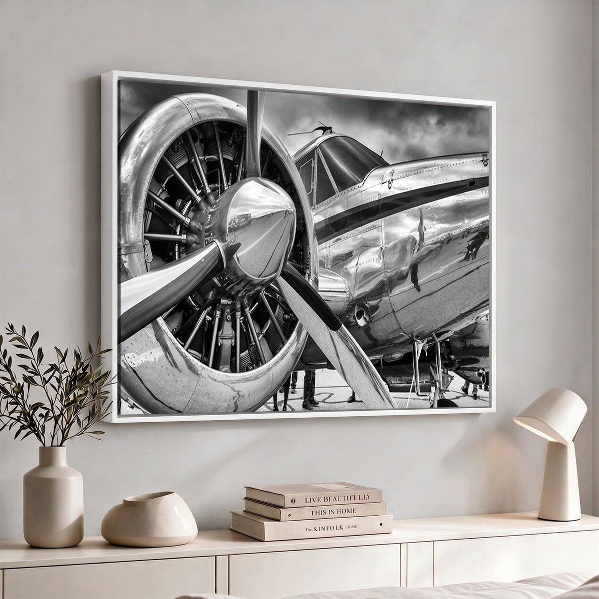 40672-MGV-CV-36X24 - Vintage Antique Airplane Wall Art Canvas Print