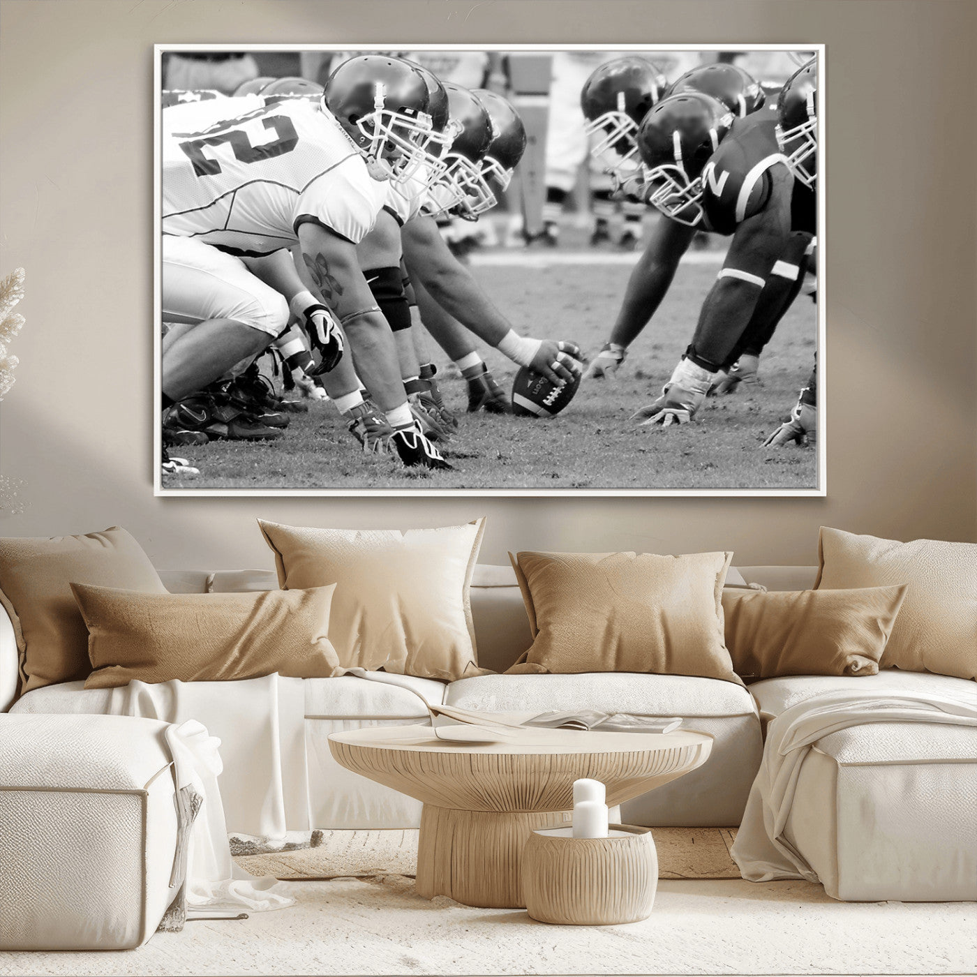 MGV-FC-36X24 - American Football Player Wall Art Canvas Print