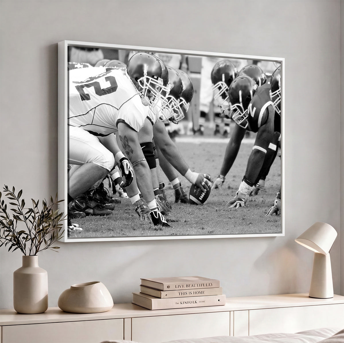97432-MGV-CV-36X24 - American Football Player Wall Art Canvas Print