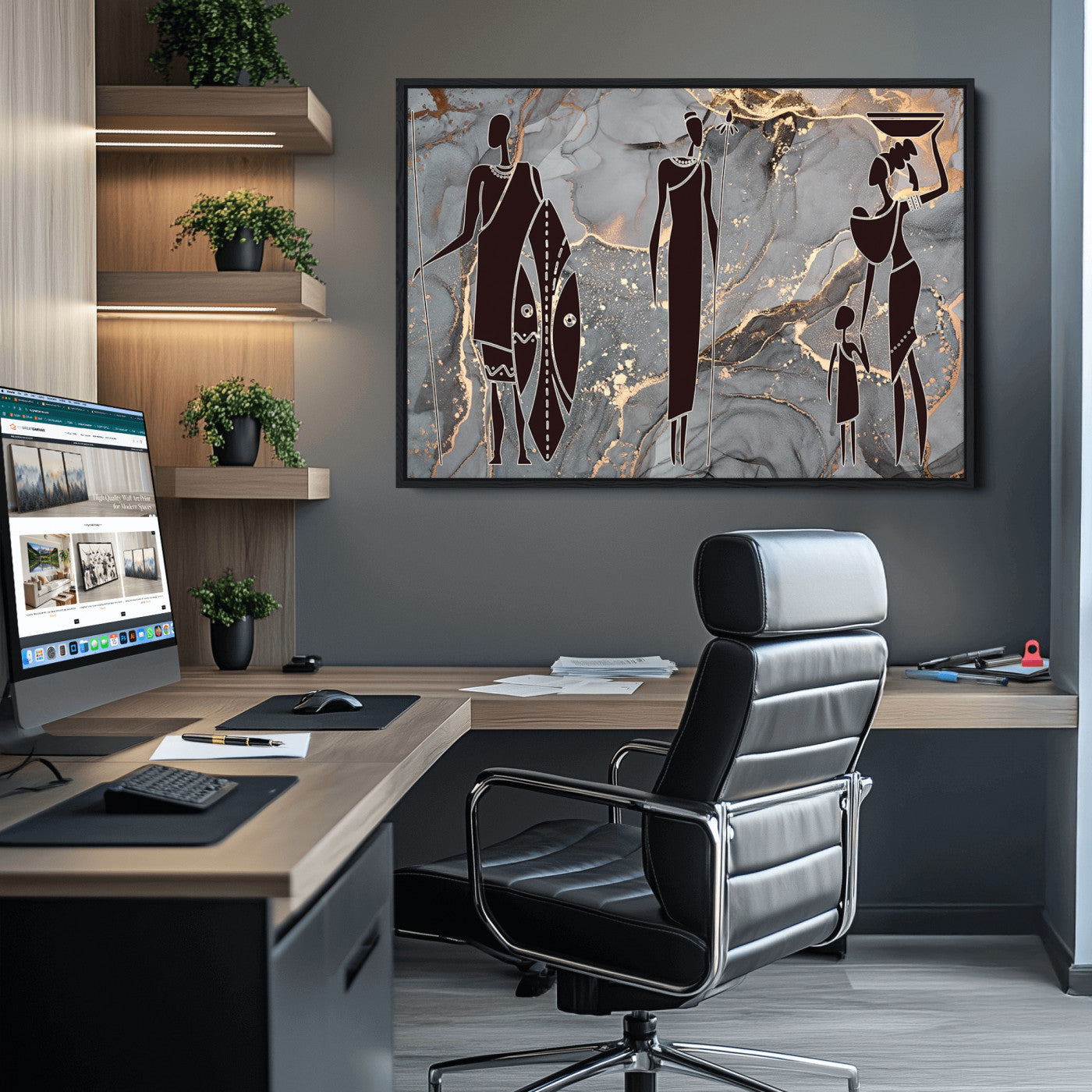 81756-MGV-CV-36X24-African American Wall Art African Women Painting Canvas Print