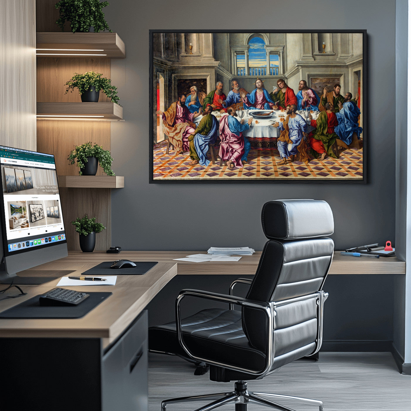 18691-MGV-CV-36X24-The Last Supper Multi Panel Canvas Wall Art