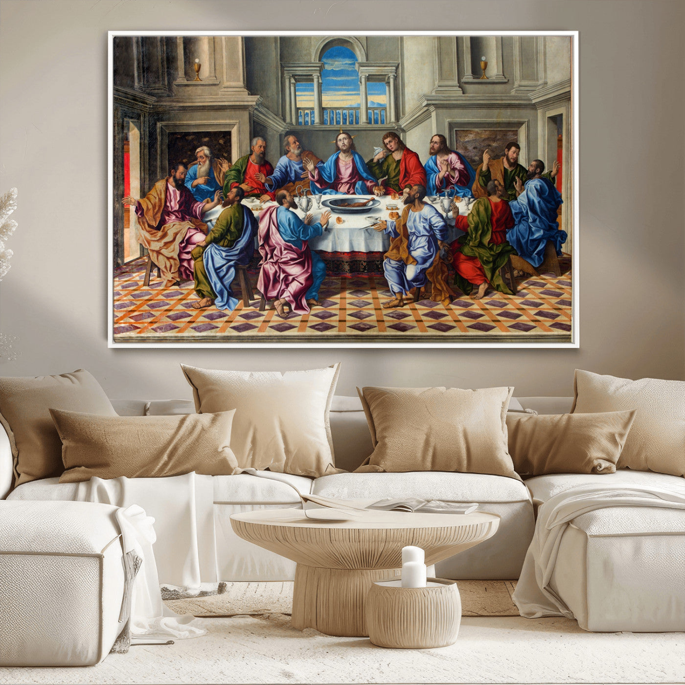 MGV-FC-36X24 - The Last Supper Multi Panel Canvas Wall Art