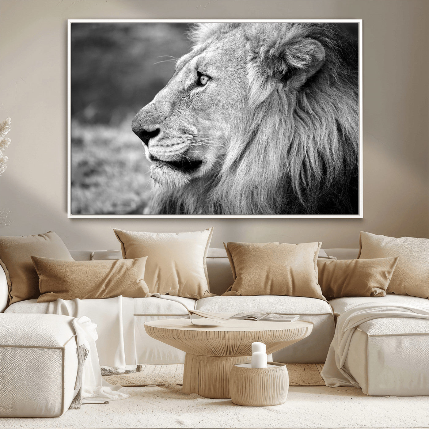 MGV-FC-36X24 - African Lion Wall Art Canvas Print