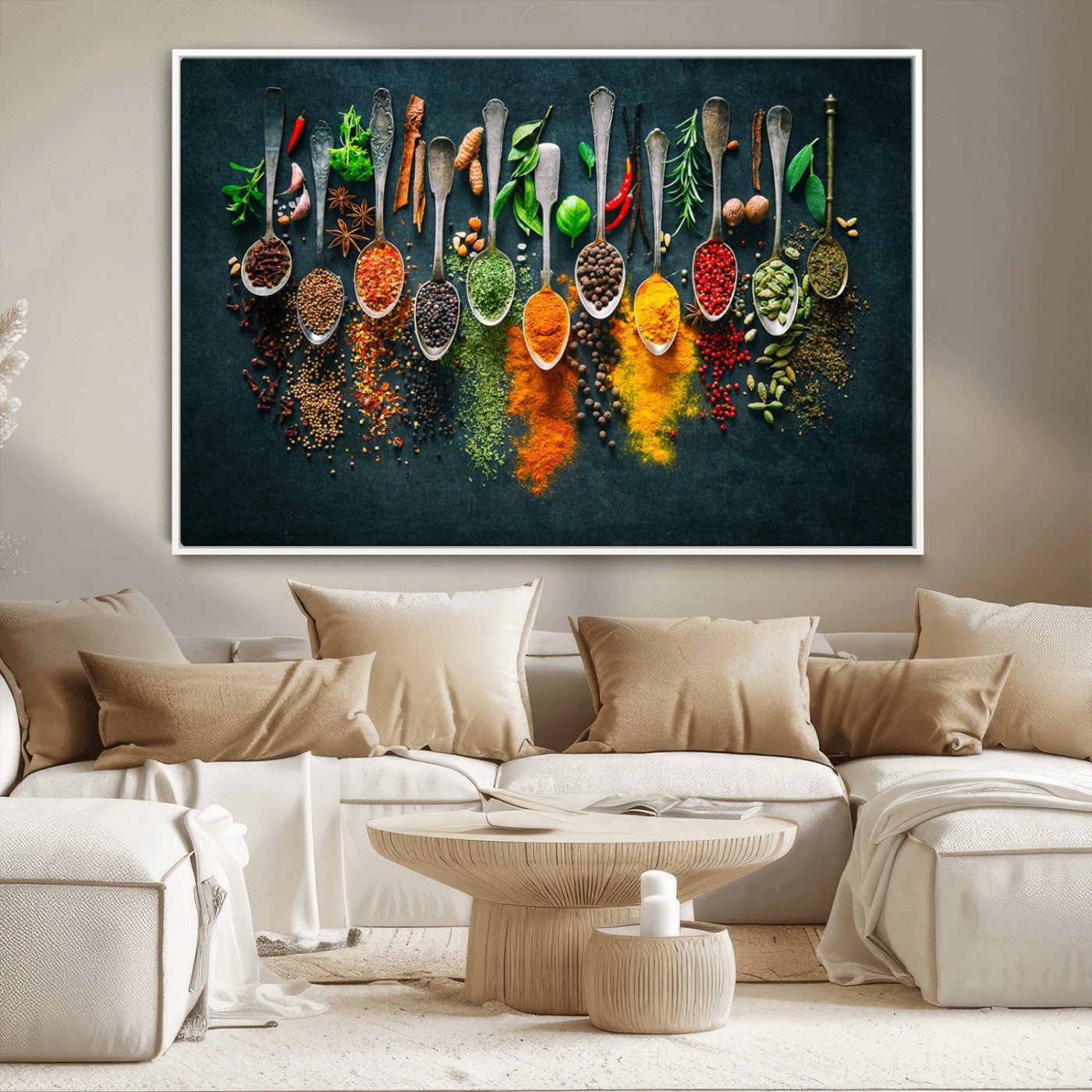 MGV-FC-36X24 - Herbs and Spices Kitchen Wall Art Canvas Print