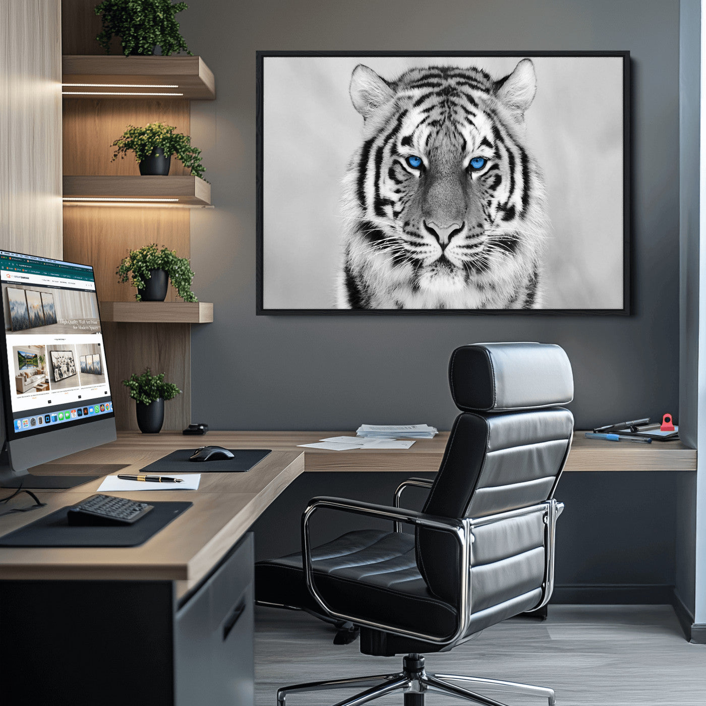 46396-MGV-CV-36X24-Tiger Canvas Artwork Wall Art Print