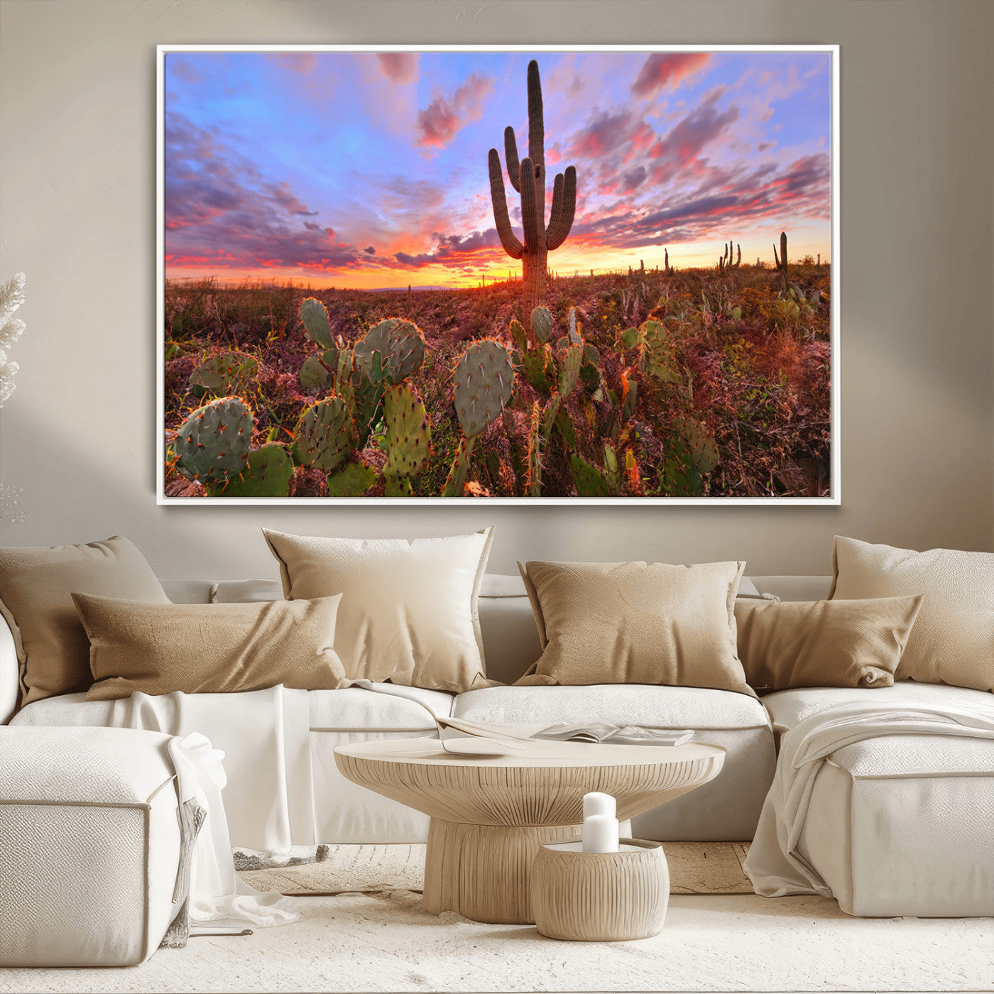 MGV-FC-36X24 - Arizona Desert Sunset Wall Art Canvas Print