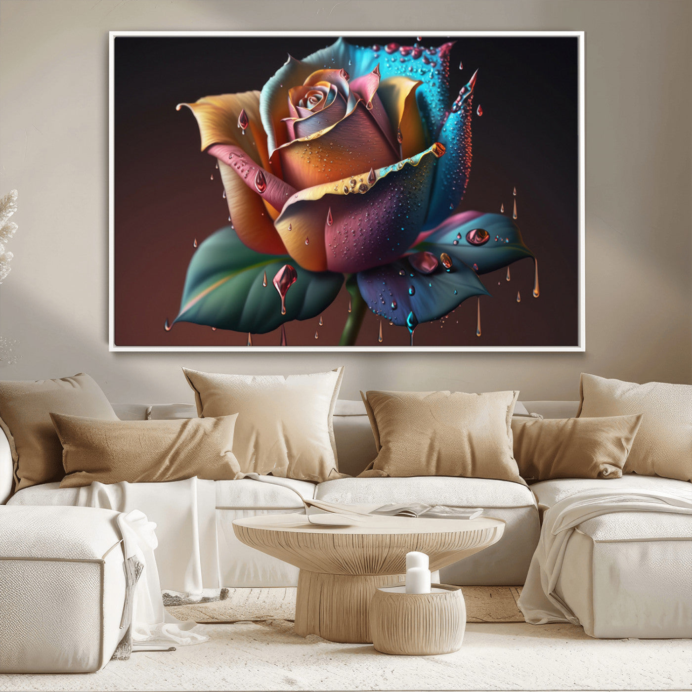 MGV-FC-36X24 - Abstract Rose Wall Art Canvas Print