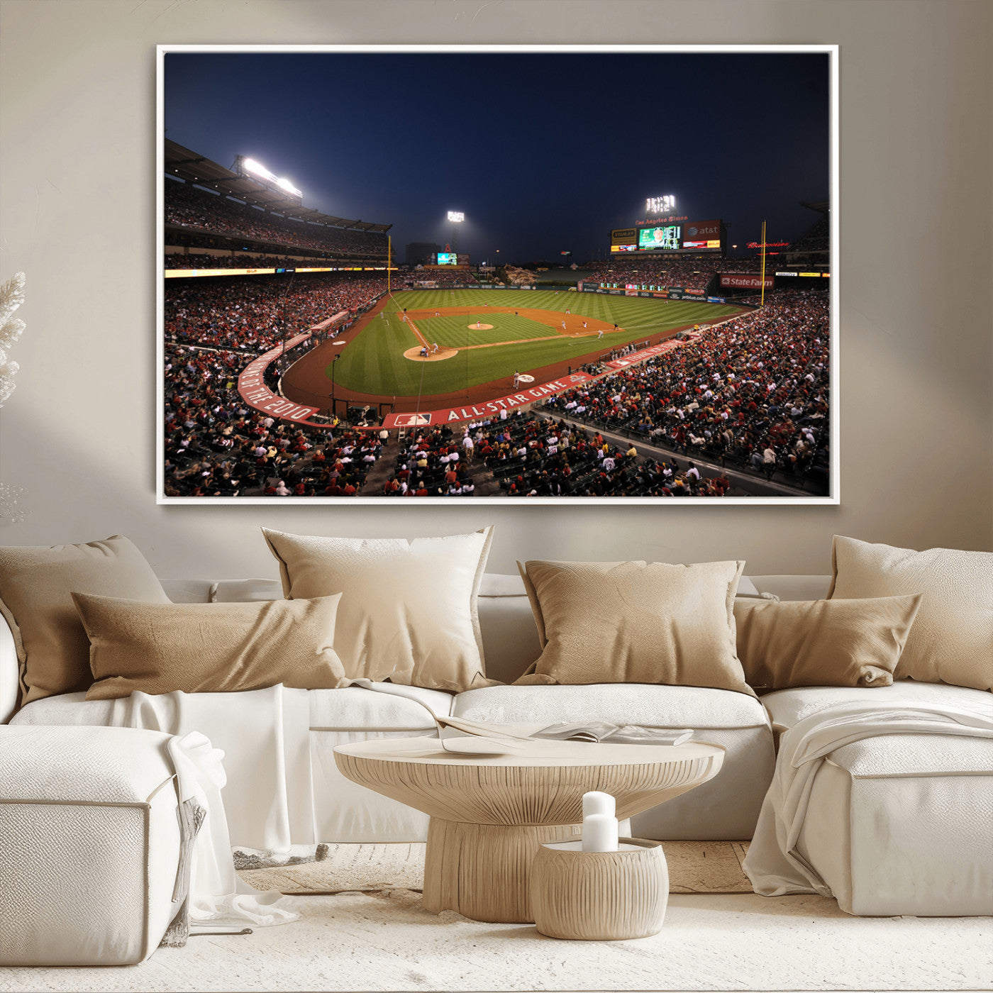 MGV-FC-36X24 - Los Angeles Angels Baseball Team Print - Anaheim Angel Stadium Wall Art Canvas Print