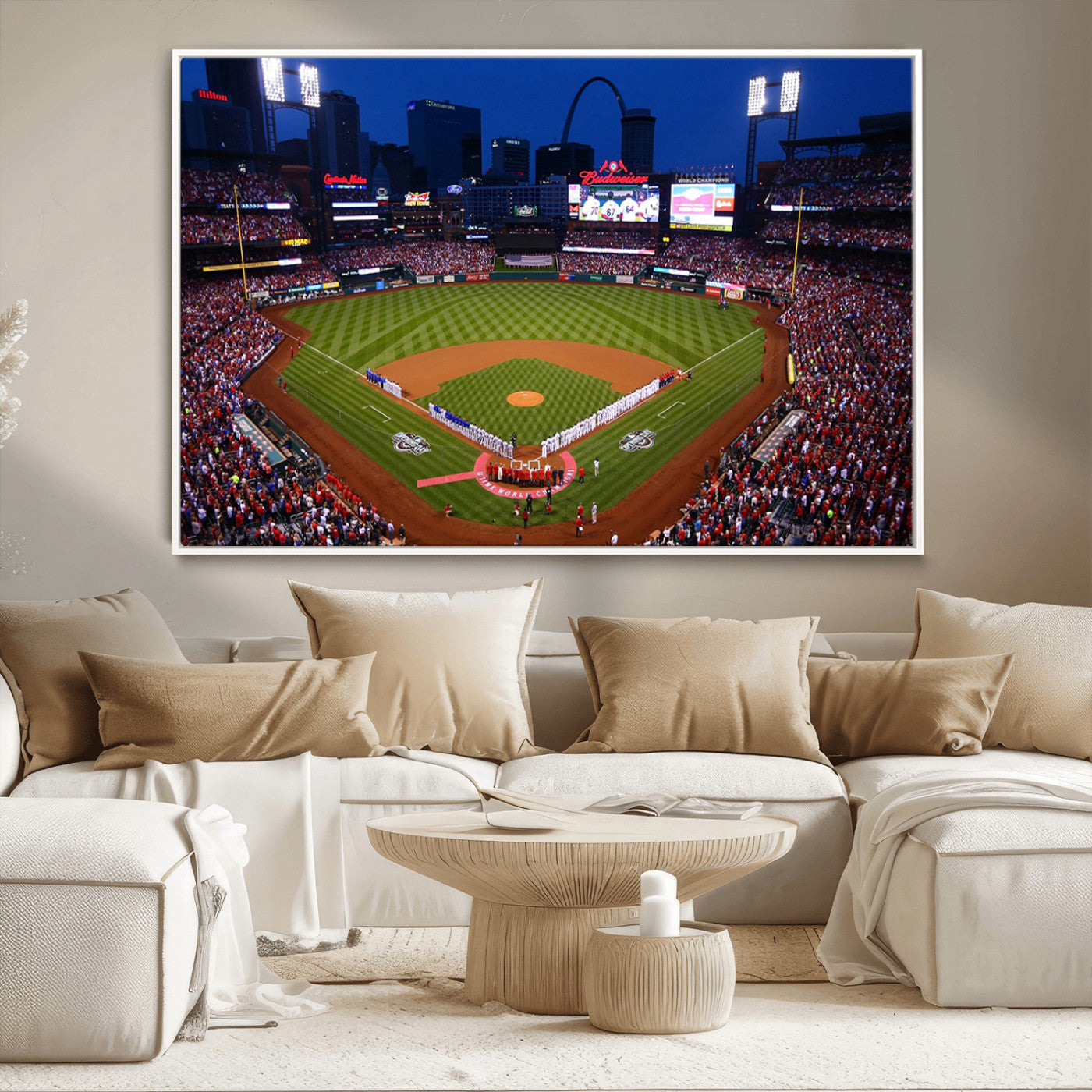 MGV-FC-36X24 - St. Louis Cardinals Baseball Team Print - Busch Stadium Wall Art Canvas Print