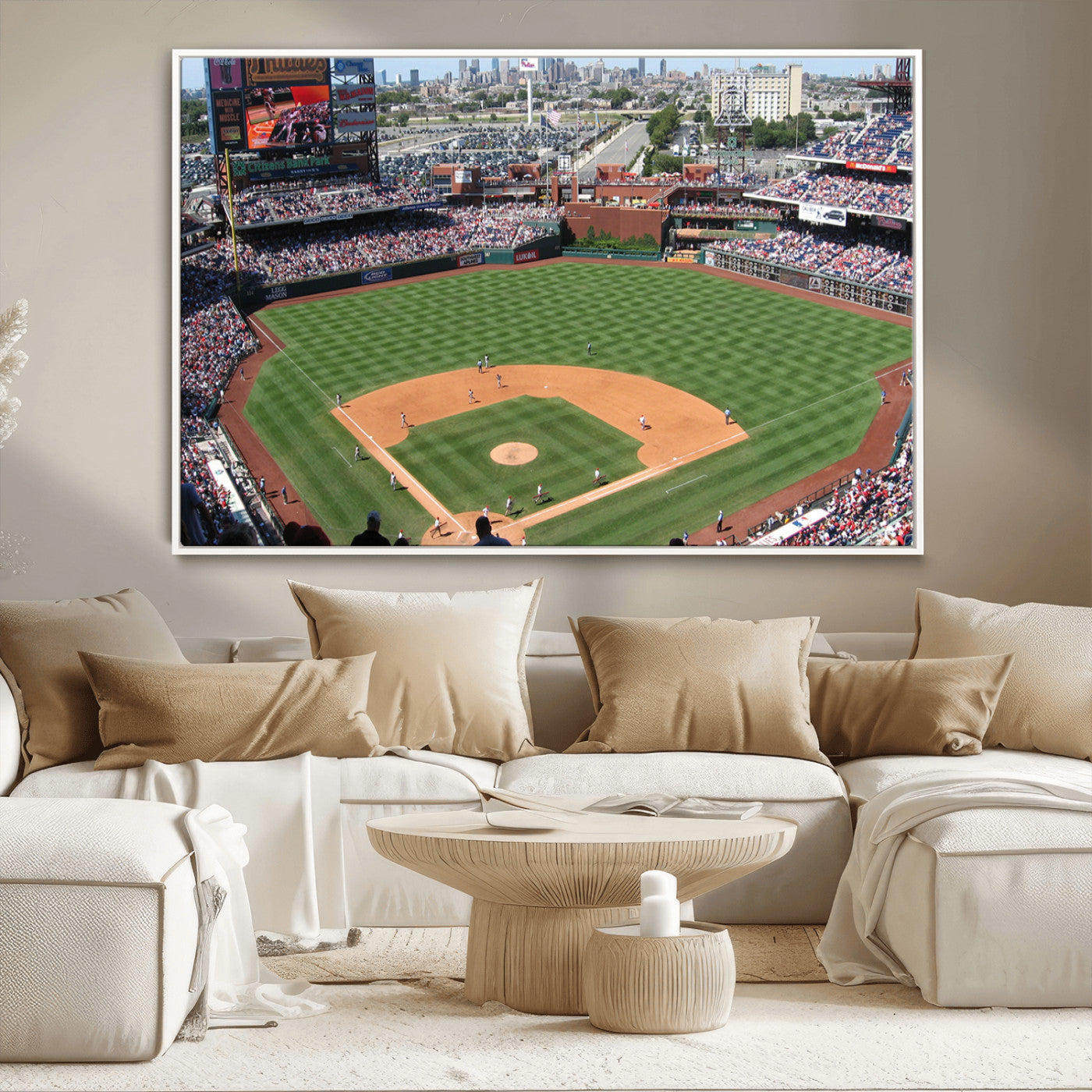 MGV-FC-36X24 - Philadelphia Phillies Baseball Team Print - Philadelphia Citizens Bank Park Stadium Wall Art Canvas