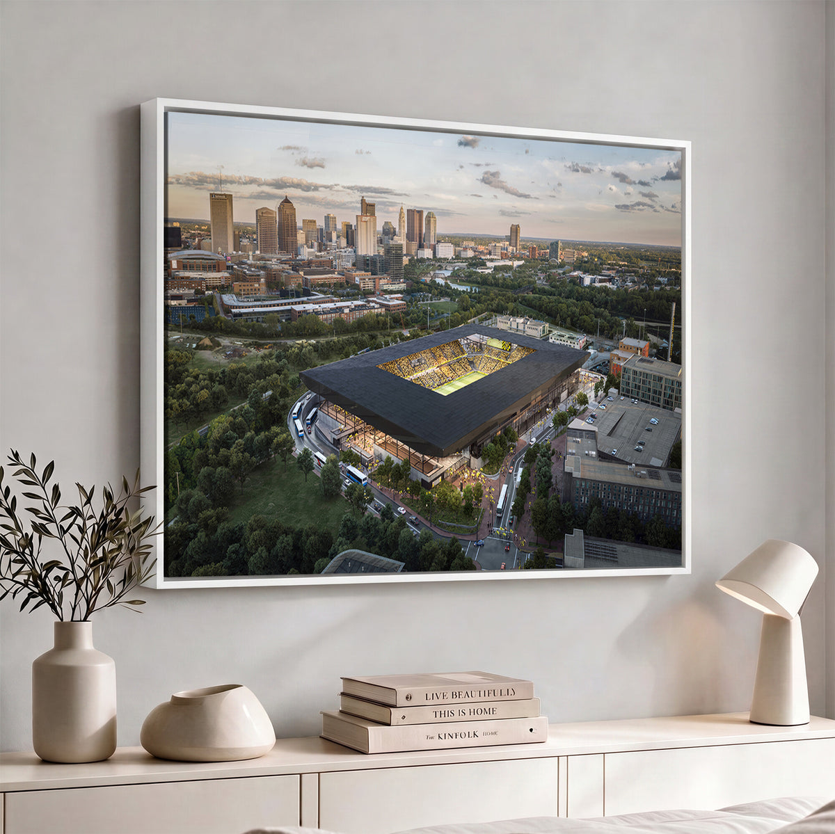 90971-MGV-CV-36X24 - Columbus Crew Soccer Team Print - Columbus Crew Stadium Wall Art, Columbus Crew Soccer Wall Art