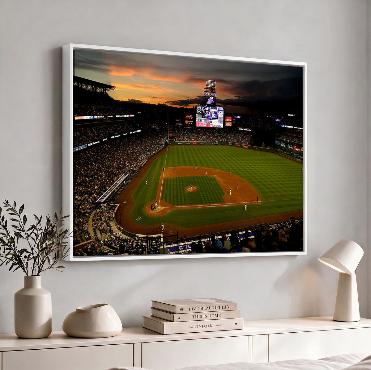 57060-MGV-CV-36X24 - Colorado Rockies Coors Field Wall Art Canvas Print - MLB Baseball Stadium