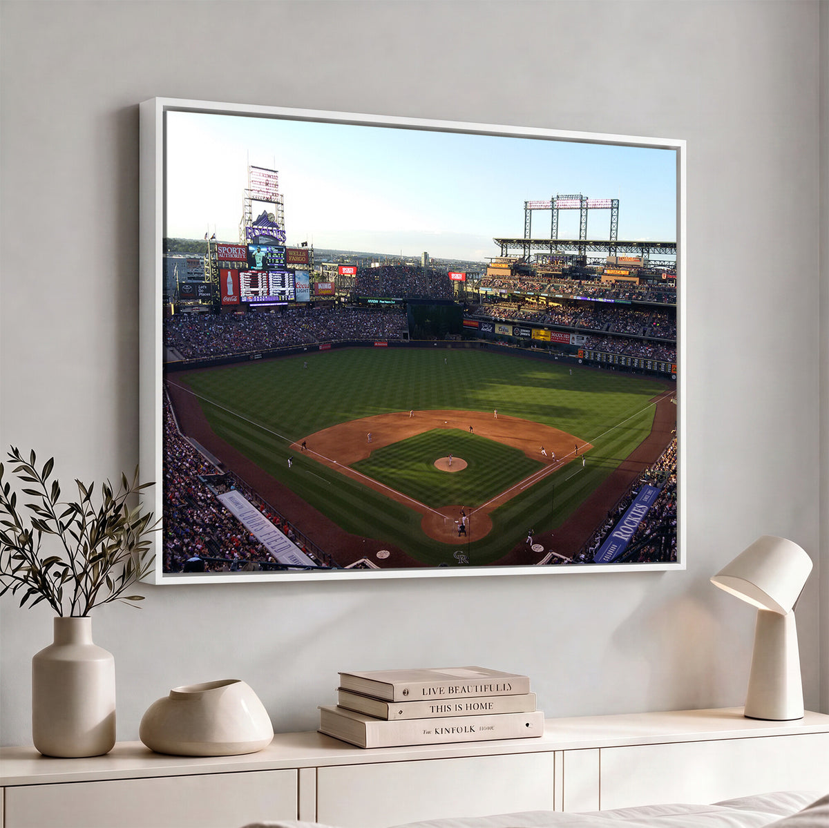 21638-MGV-CV-36X24 - Colorado Rockies Coors Field Wall Art Canvas Print, MLB Baseball Stadium