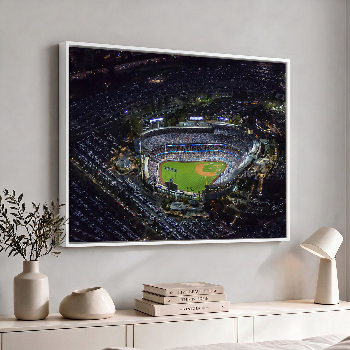 20932-MGV-CV-36X24 - Los Angeles Dodgers Dodger Stadium Wall Art Canvas Print