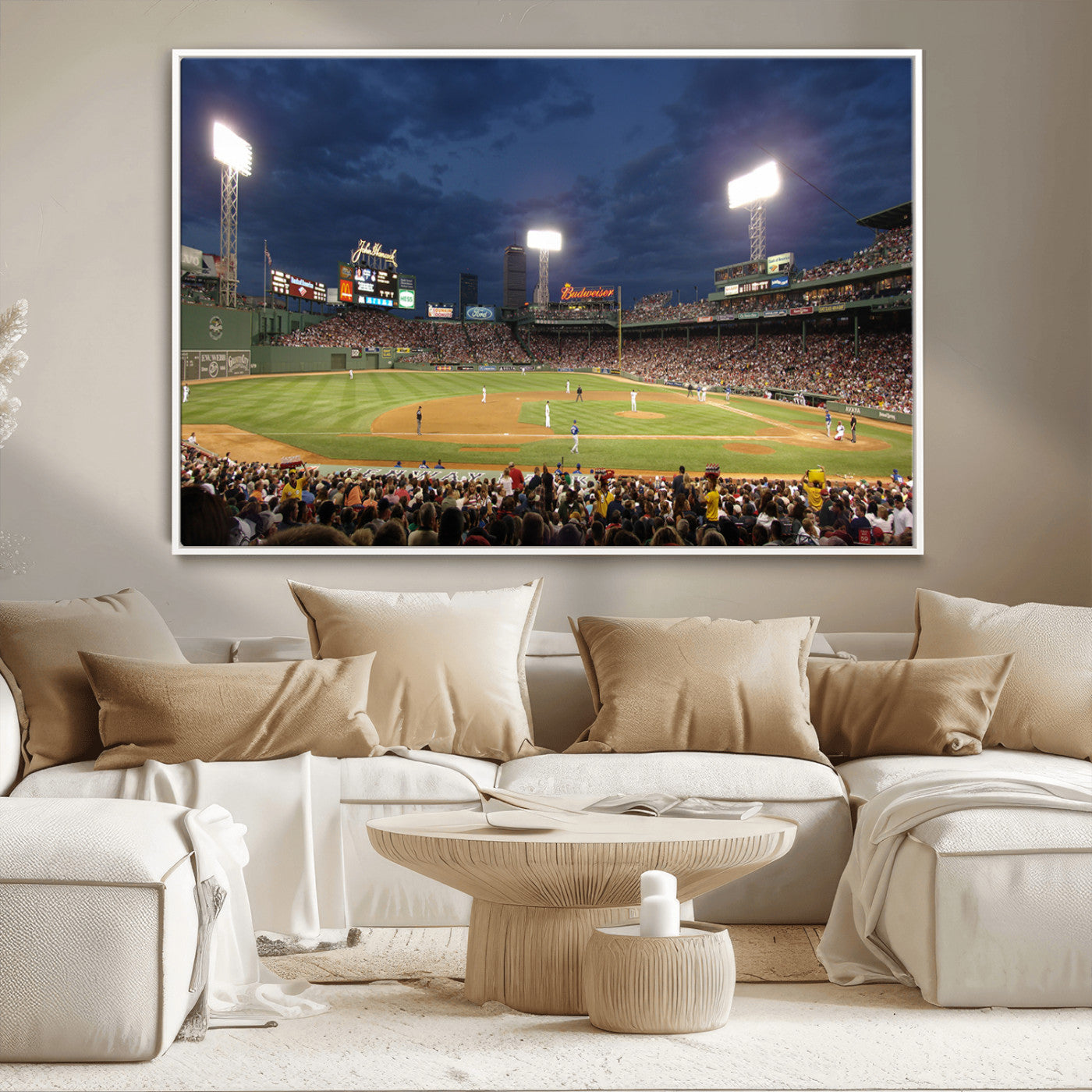 MGV-FC-36X24 - Boston Red Sox Baseball Team Print Canvas - Massachusetts Fenway Park Stadium Wall Art Canvas Print