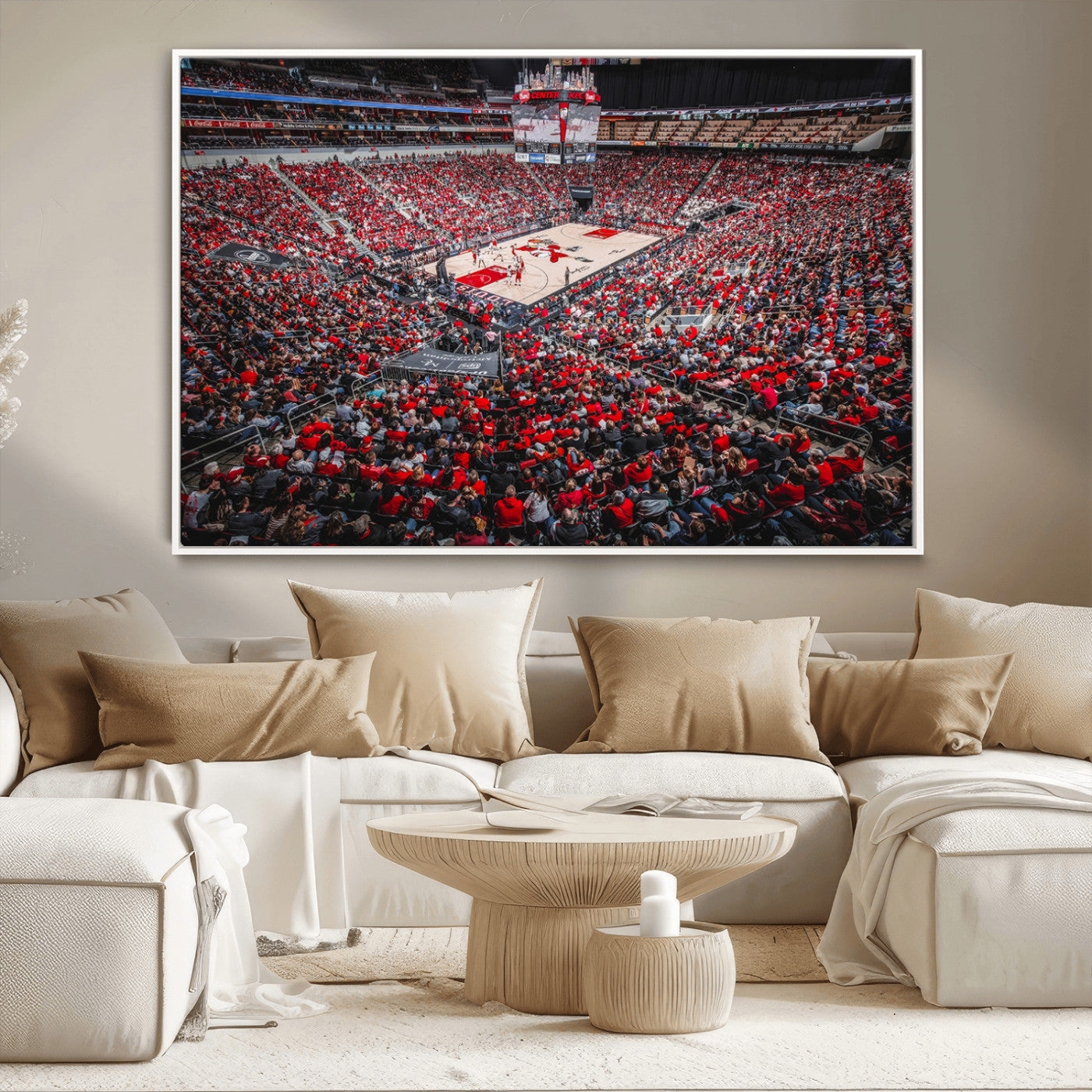 MGV-FC-36X24 - Louisville Cardinals Basketball Print Canvas - Louisville KFC Yum Center Arena Wall Art Canvas Print
