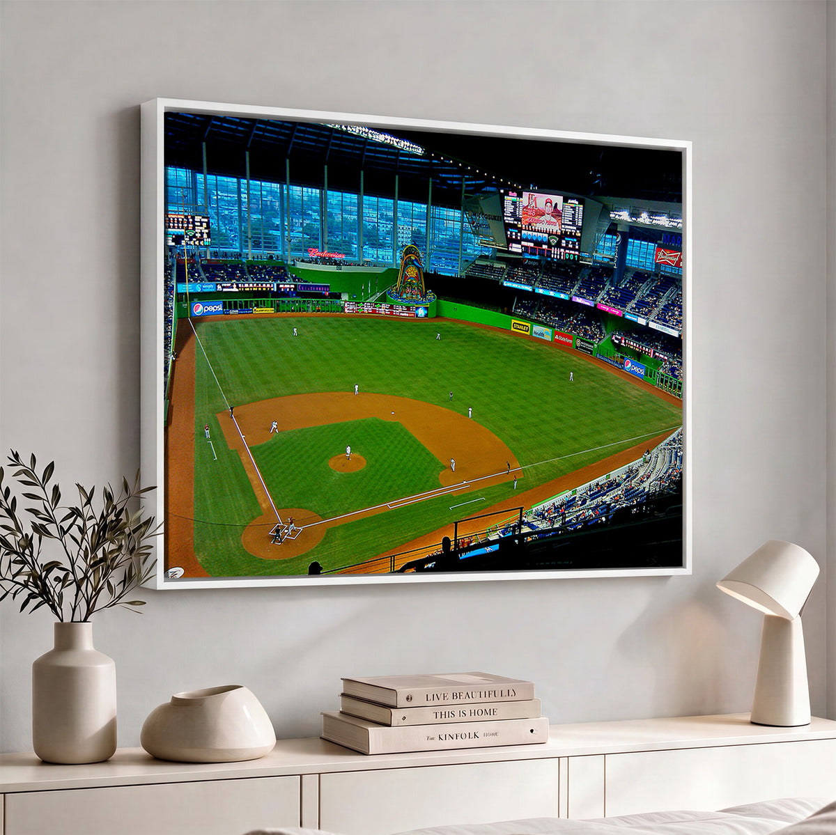 51207-MGV-CV-36X24 - Miami Marlins Baseball Team Print, Miami LoanDepot Park