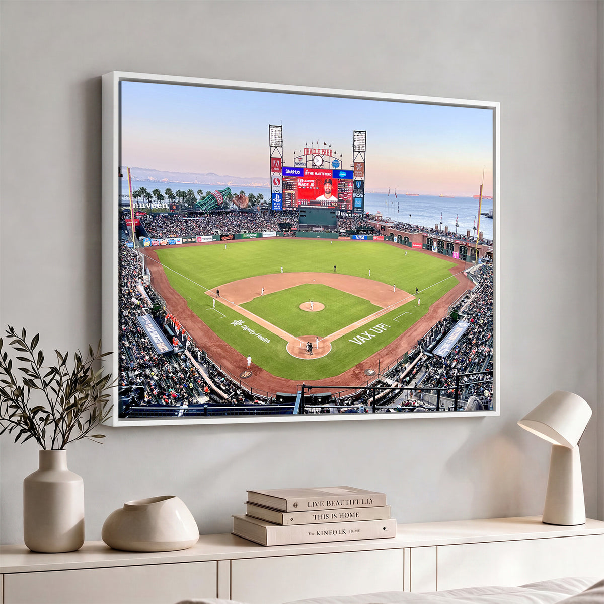 16055-MGV-CV-36X24 - San Francisco Giants Baseball Team Print, Oracle Park