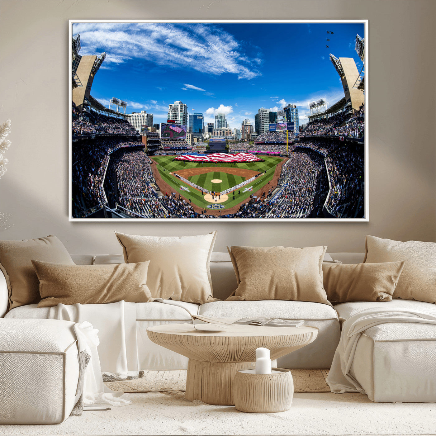 MGV-FC-36X24 - San Diego Padres Baseball Team Print - Petco Park Stadium Wall Art Canvas Print