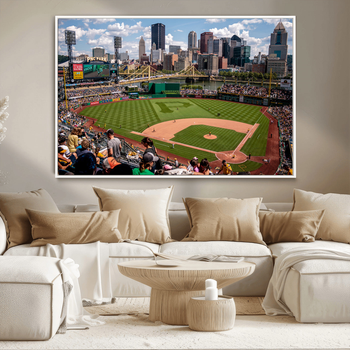 MGV-FC-36X24 - Pittsburgh Pirates Baseball Team Print - PNC Park Stadium Wall Art Canvas Print - Ready to Hang