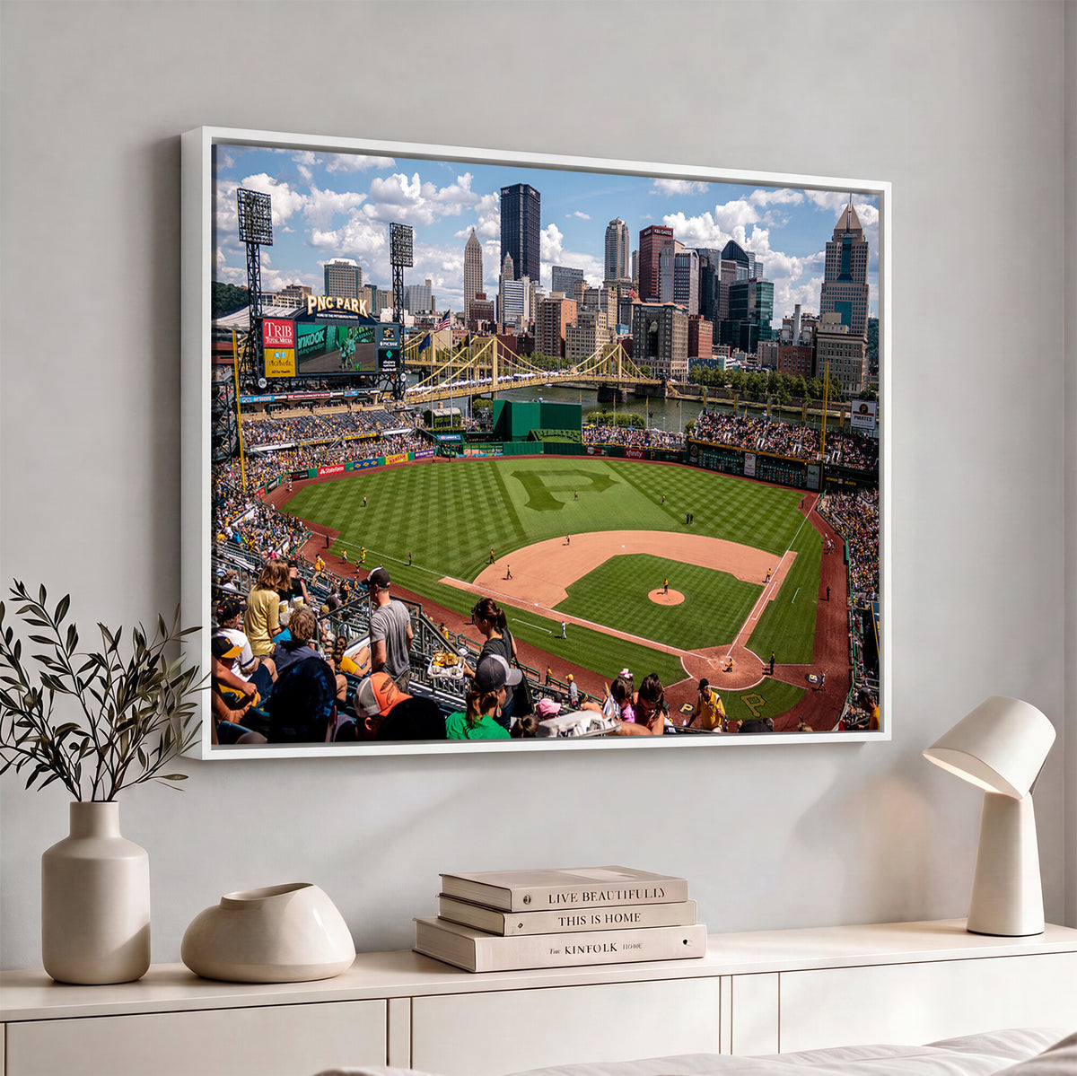 66872-MGV-CV-36X24 - Pittsburgh Pirates Baseball Team Print, PNC Park Stadium