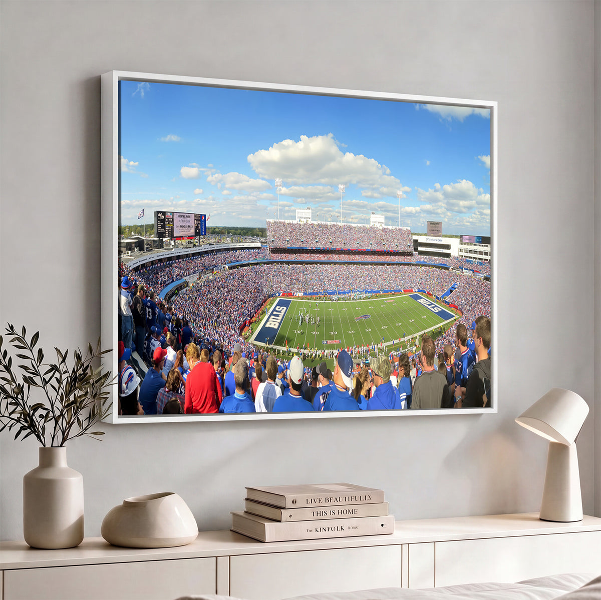 35302-MGV-CV-36X24 - Buffalo Bills NFL Football Team Print, Game Day at Buffalo Highmark Stadium
