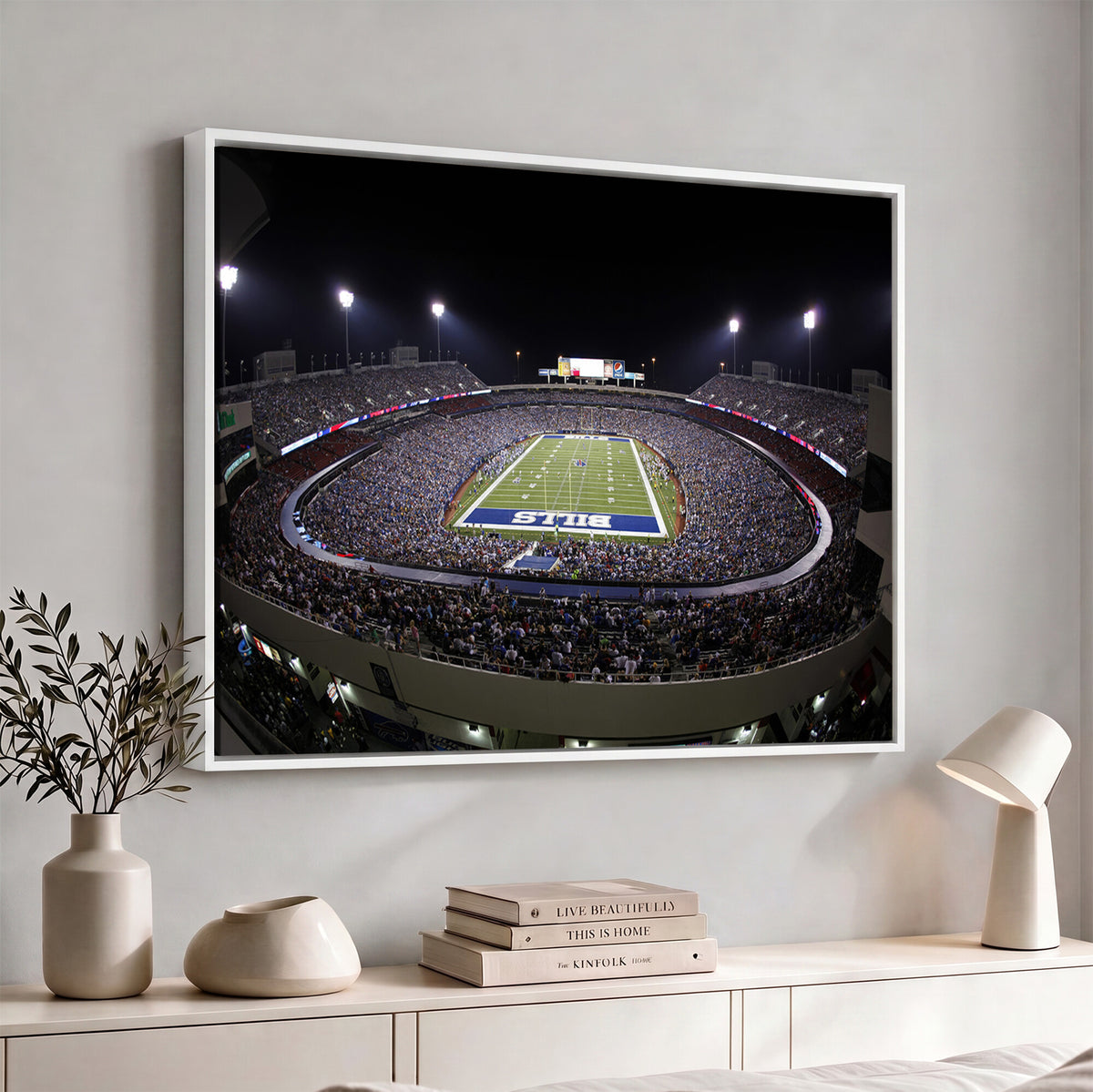 98546-MGV-CV-36X24 - Buffalo Bills NFL Football Team Print, Buffalo Highmark Stadium Wall Art