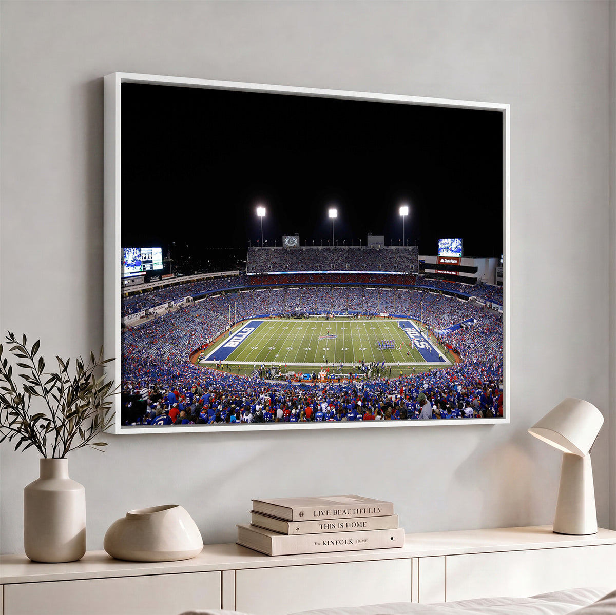 59036-MGV-CV-36X24 - Buffalo Bills Wall Art, Buffalo Bills Stadium Canvas Print for Sports Decor