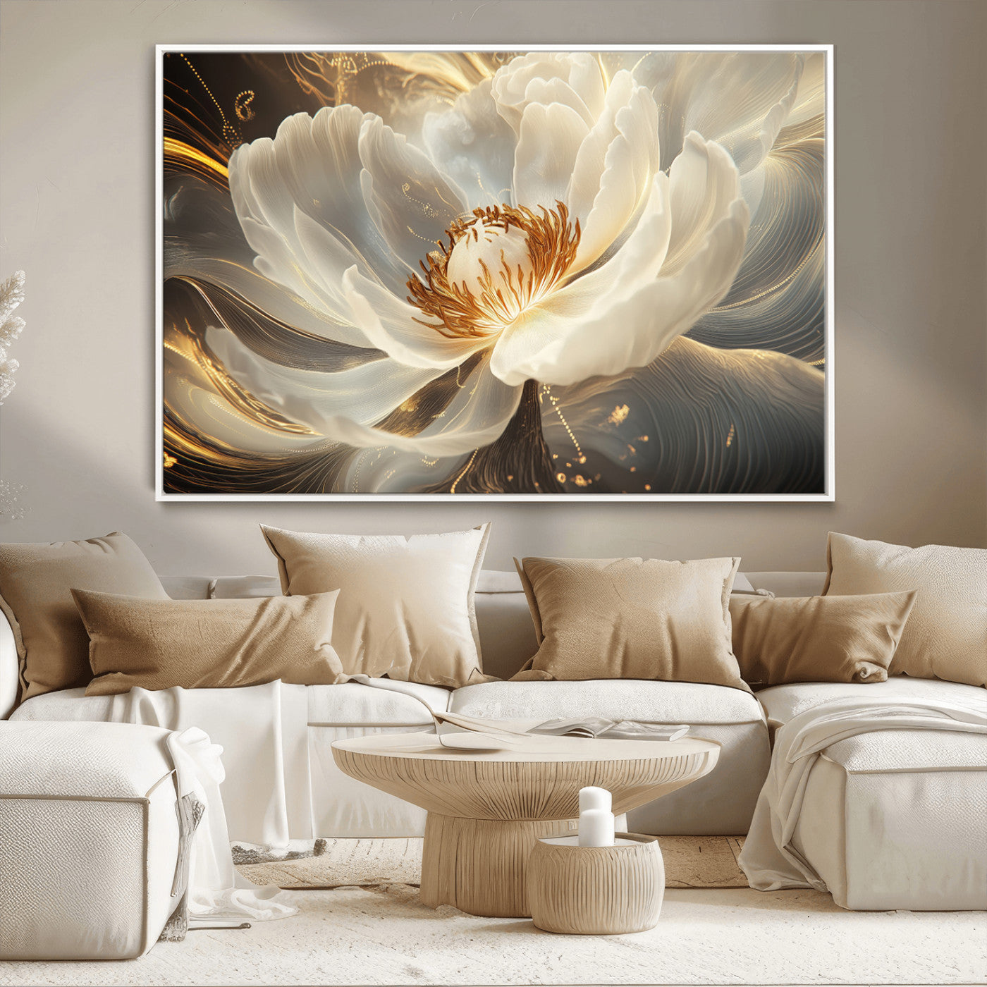 MGV-FC-36X24 - Abstract Floral Wall Art Canvas Print