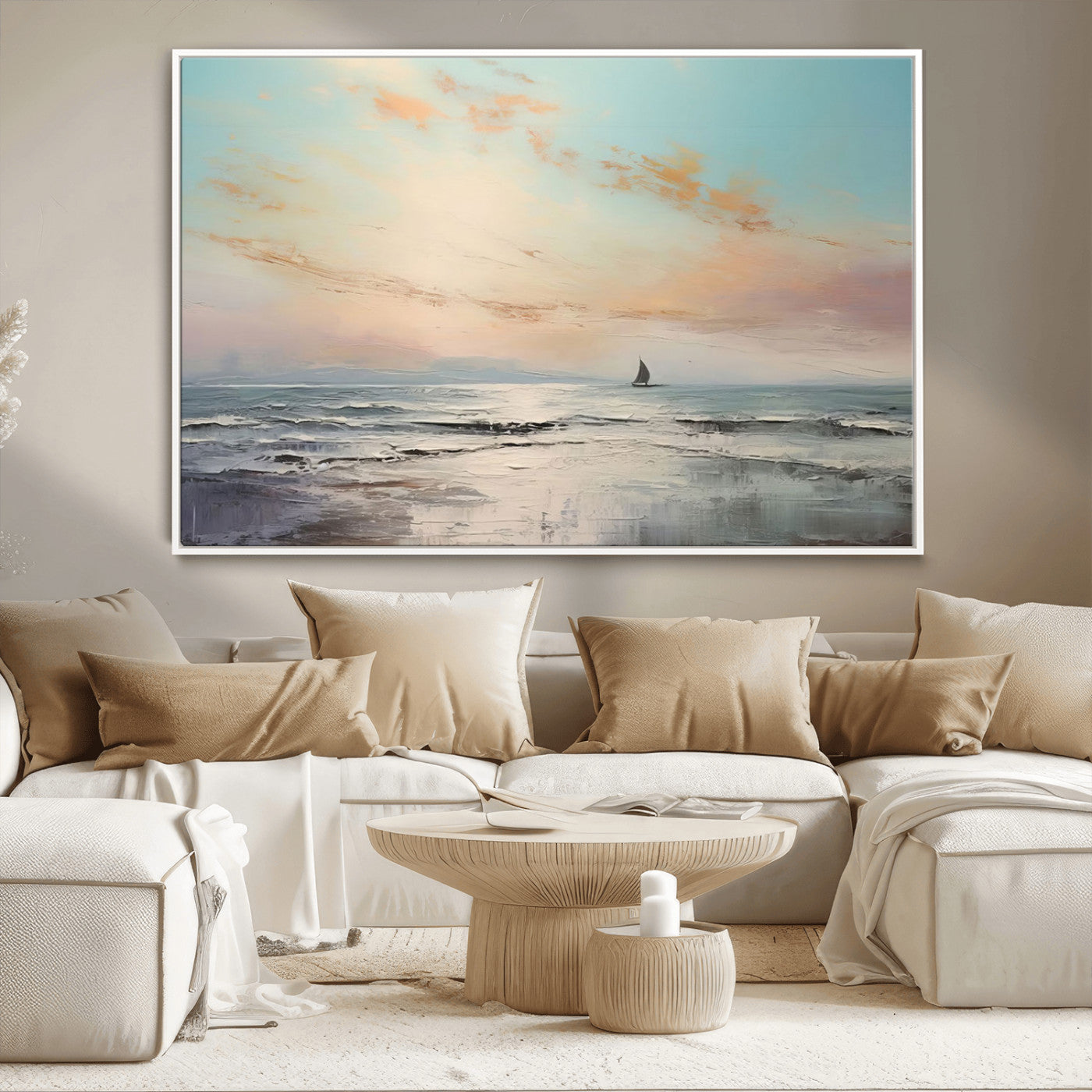 MGV-FC-36X24 - Abstract Ocean Wall Art -  Boat Wall Art Canvas Print
