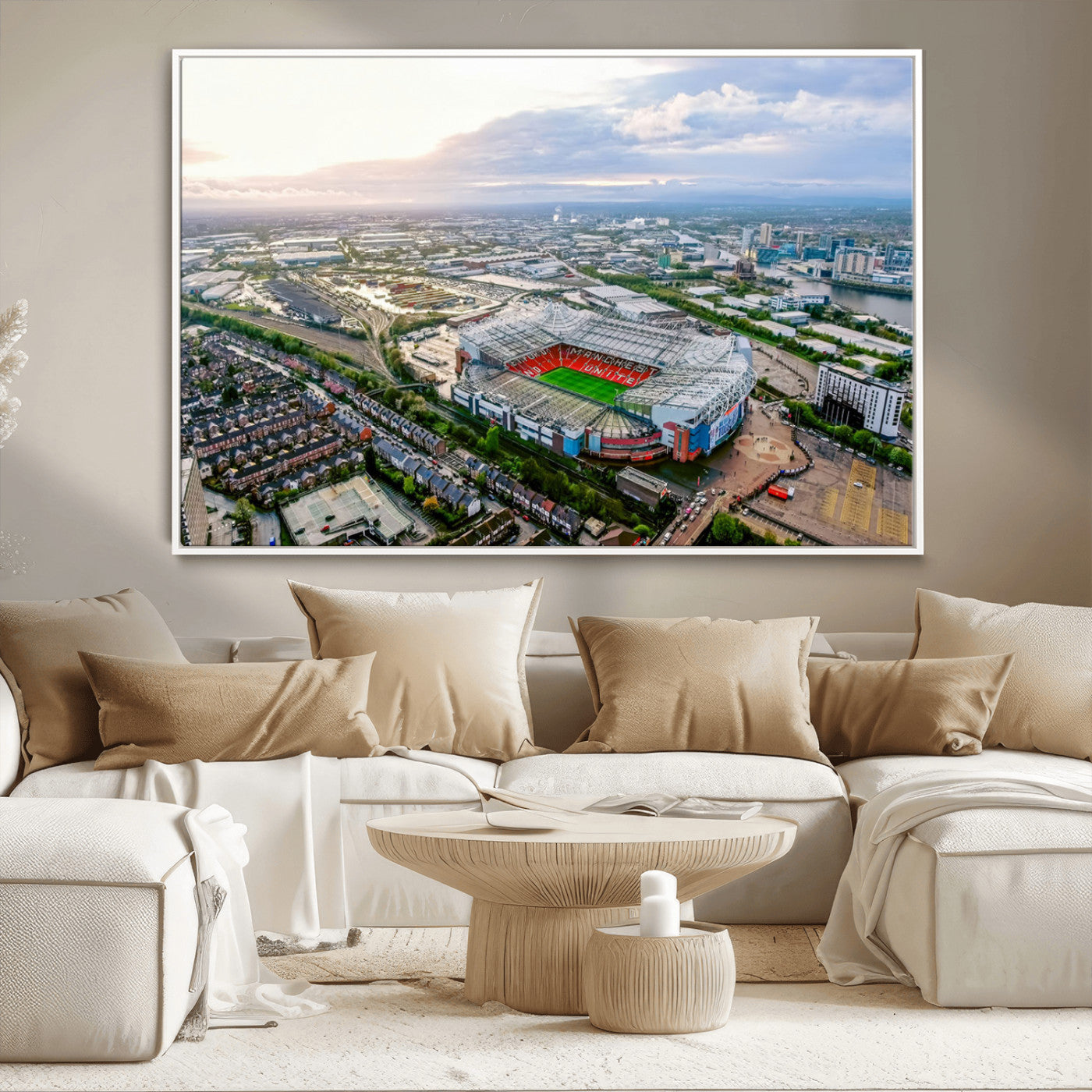 MGV-FC-36X24 - Old Trafford Manchester United Stadium Wall Art Canvas Print - Aerial View Stadium, Old Trafford