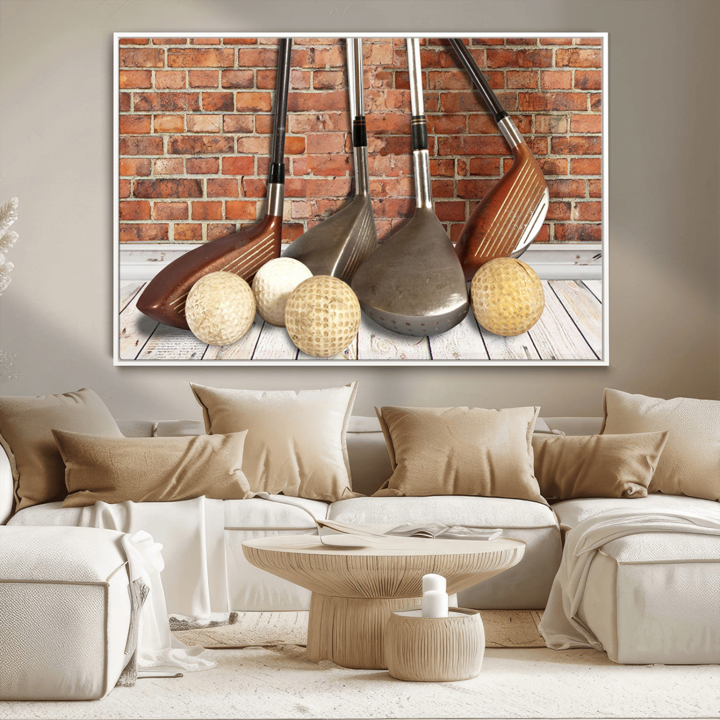 MGV-FC-36X24 - Vintage Golf Ball Wall Art Canvas Print | Golf Decor for Man Cave or Office | Ready to Hang and