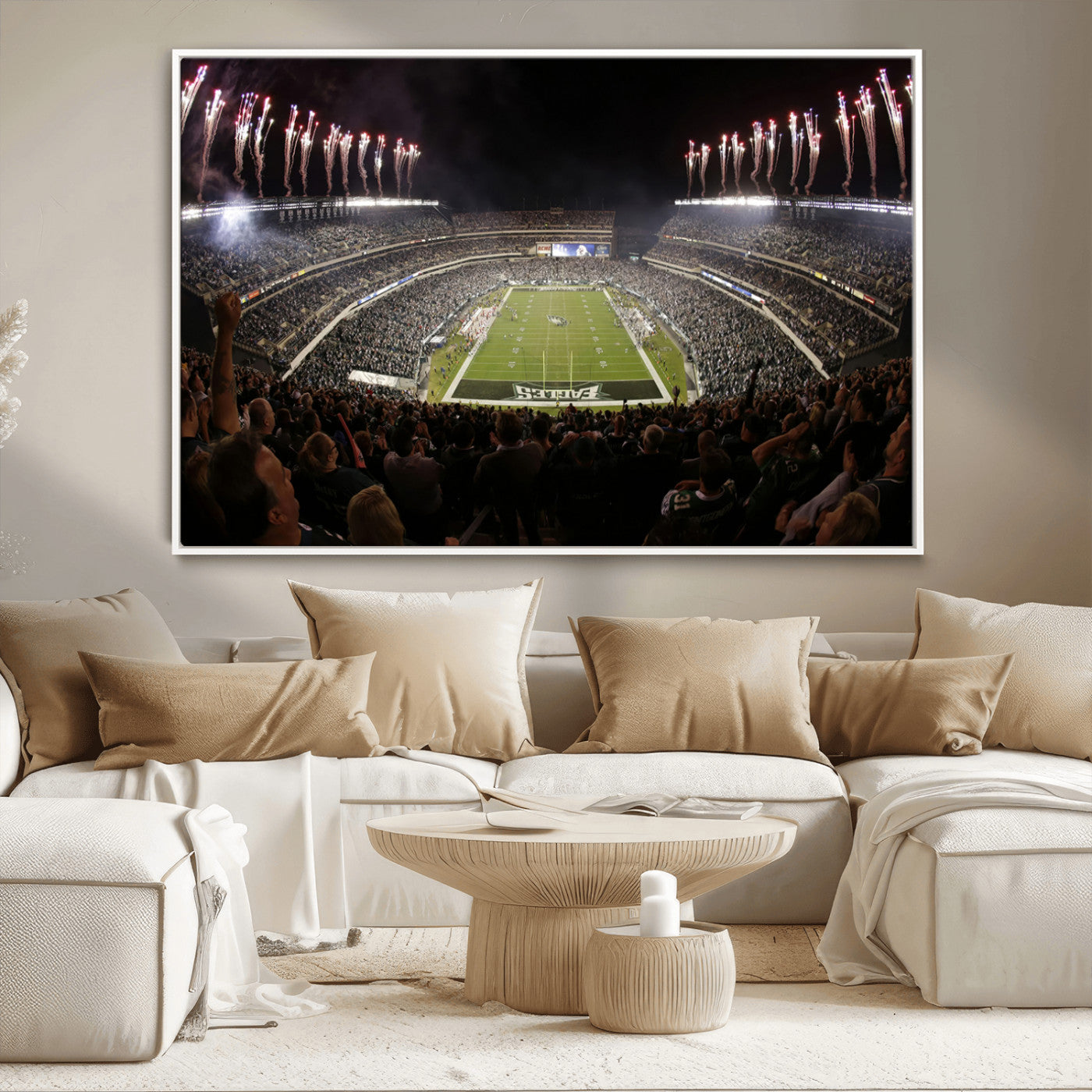 MGV-FC-36X24 - Eagles Field Stadium Wall Art - Philadelphia Eagles Football Team Print - Philadelphia Lincoln