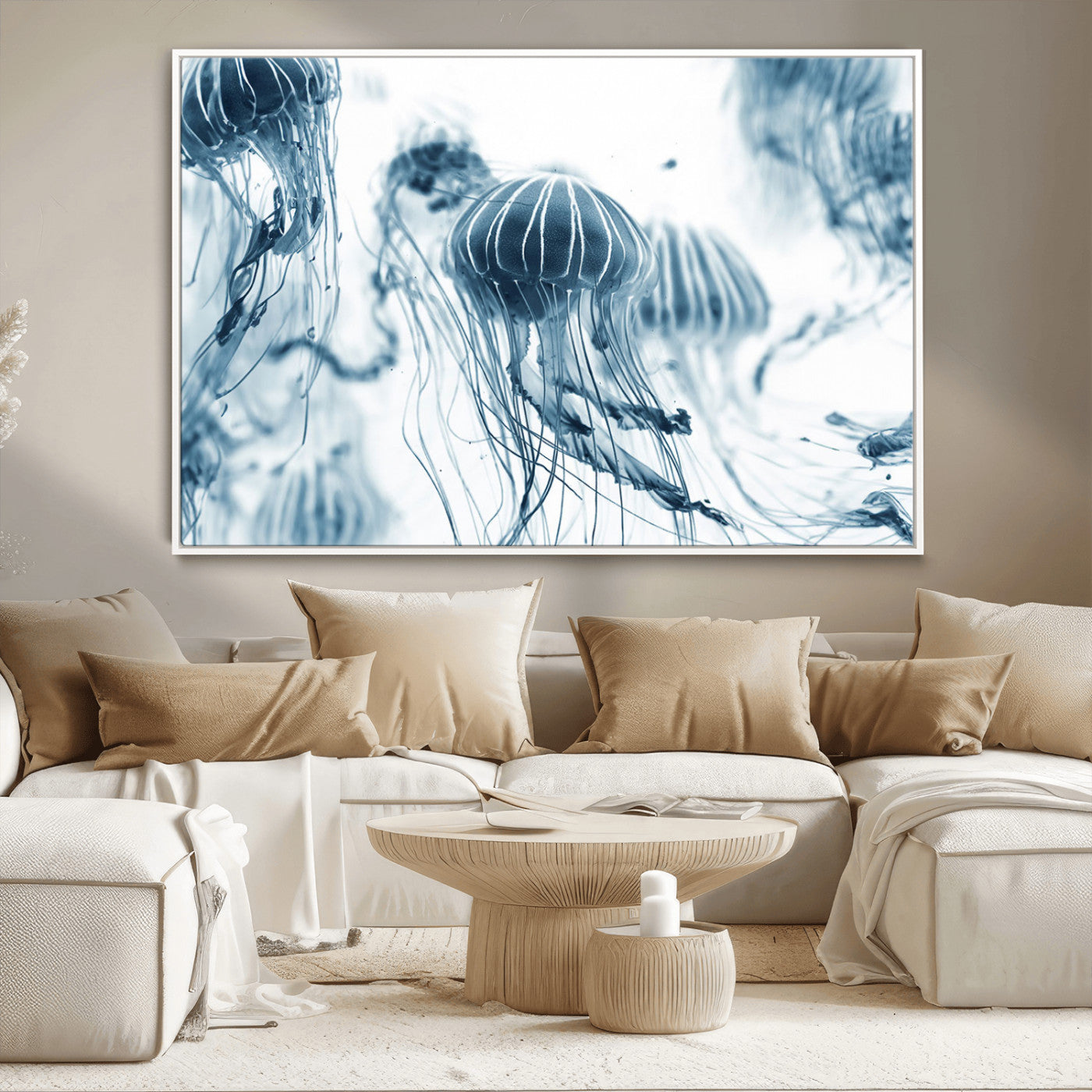 MGV-FC-36X24 - Abstract Jellyfish Canvas Print Wall Art