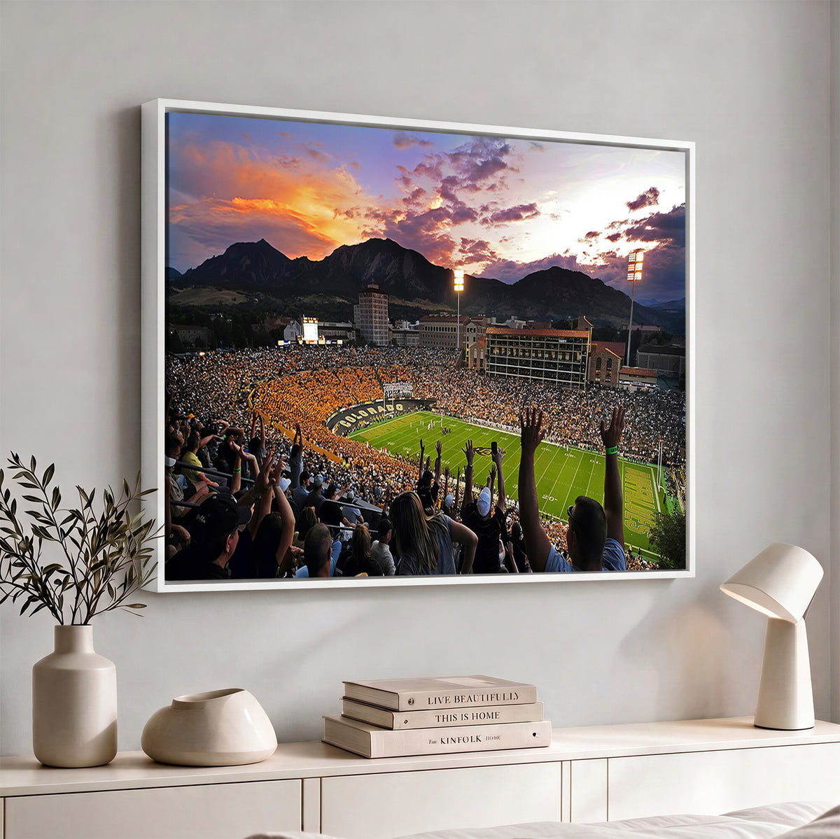 52579-MGV-CV-36X24 - Folsom Field, University of Colorado Buffaloes Football, Framed and Ready to Hang