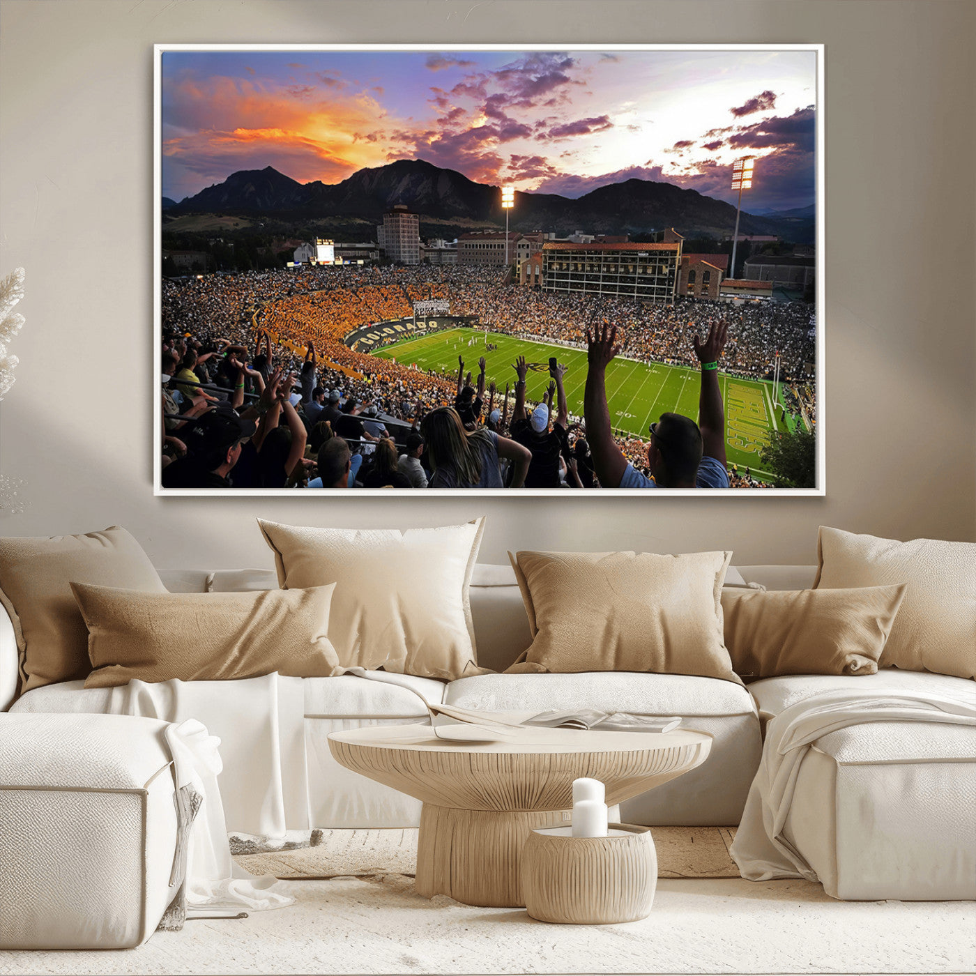 MGV-FC-36X24 - Folsom Field - University of Colorado Buffaloes Football Stadium Wall Art, Colorado Buffaloes Wall
