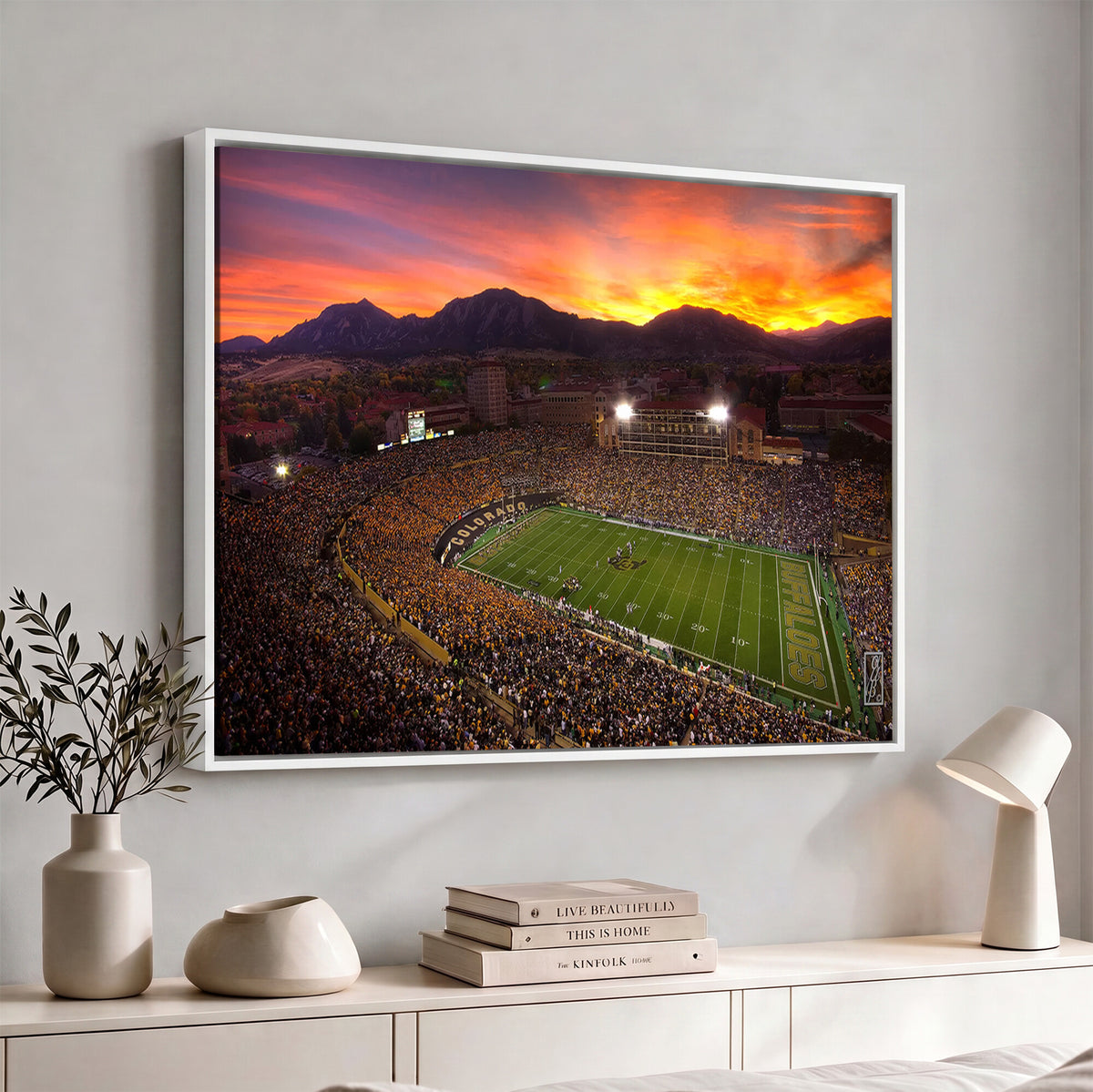 84649-MGV-CV-36X24 - Folsom Field, University of Colorado Buffaloes Football, Extra Large Game Room Wall Decor