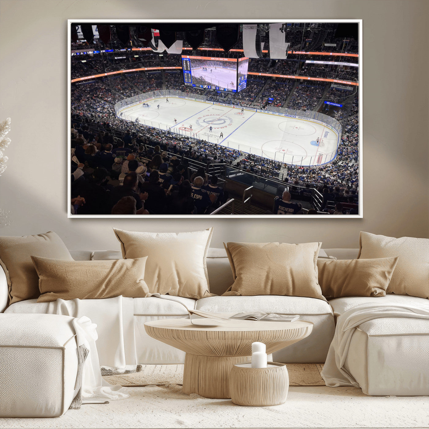 MGV-FC-36X24 - Amalie Arena Florida Wall Art Canvas Print - NHL Hockey Stadium Print