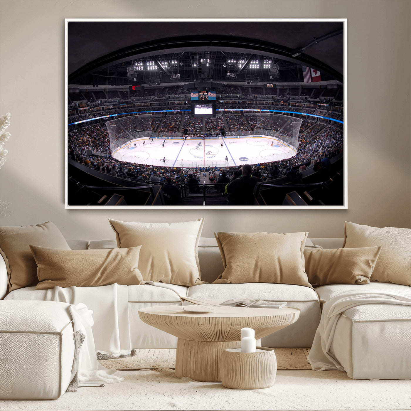 MGV-FC-36X24 - Ball Arena Denver Colorado Avalanche Hockey Team Wall Art Canvas Print - Denver Ice Hockey Stadium