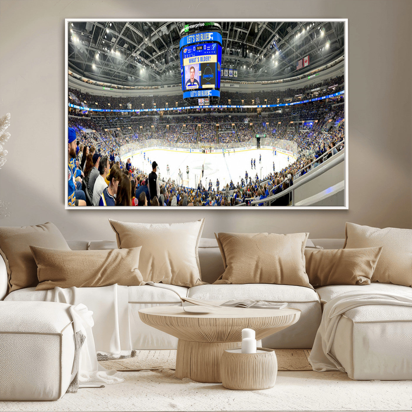 MGV-FC-36X24 - Enterprise Center | Missouri St. Louis Blues Ice Hockey Stadium Wall Art | Canvas Print | Ready to