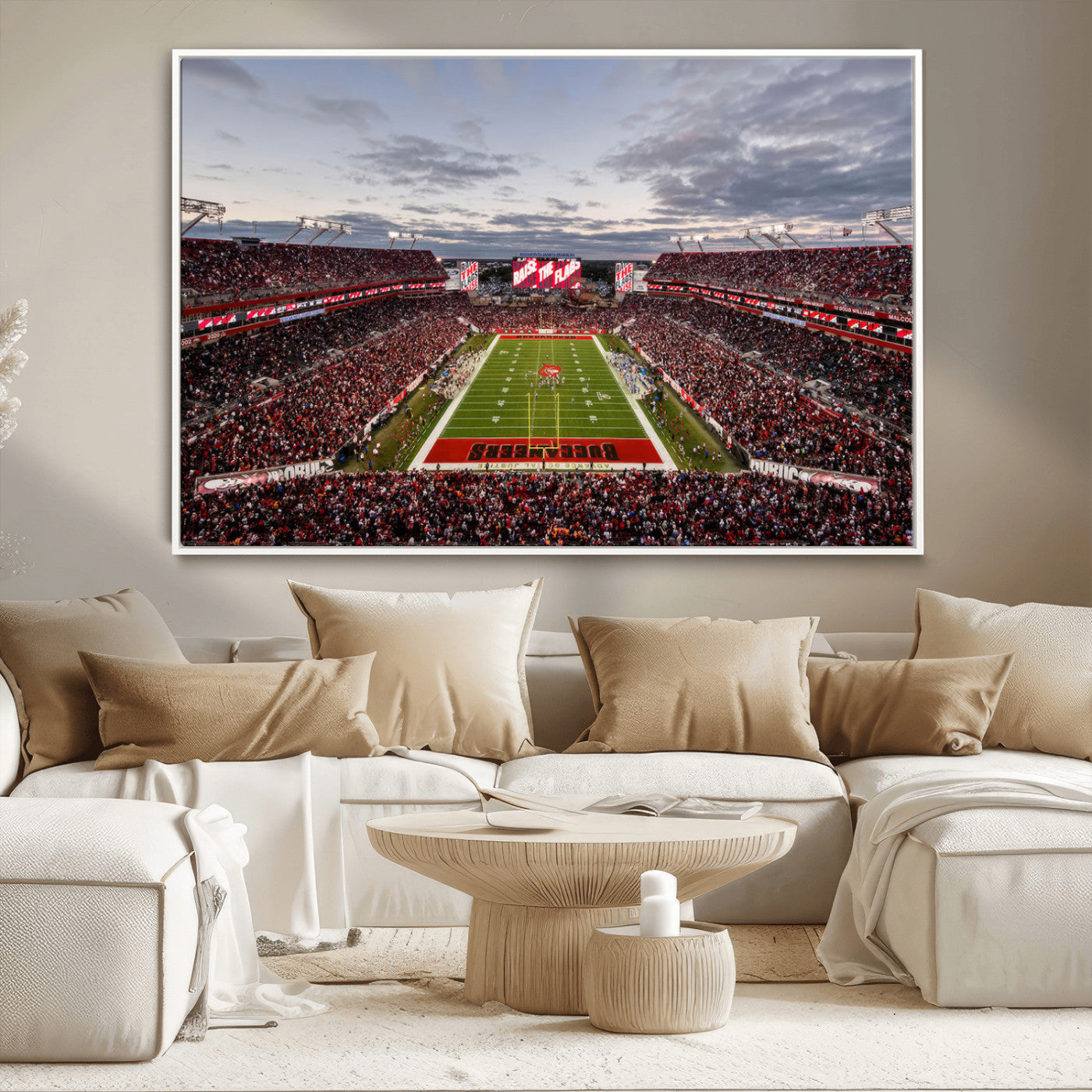 MGV-FC-36X24 - Florida Tampa Raymond James Stadium Wall Art Canvas Print - NFL Football Stadium Print Canvas