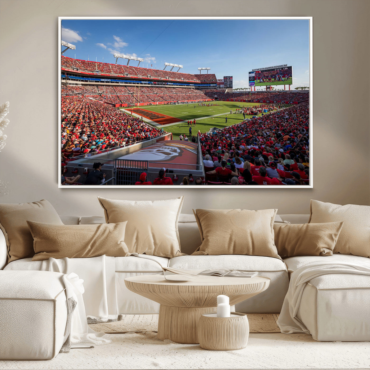 MGV-FC-36X24 - Florida Tampa Raymond James Stadium Wall Art Canvas Print - NFL Football Stadium Print