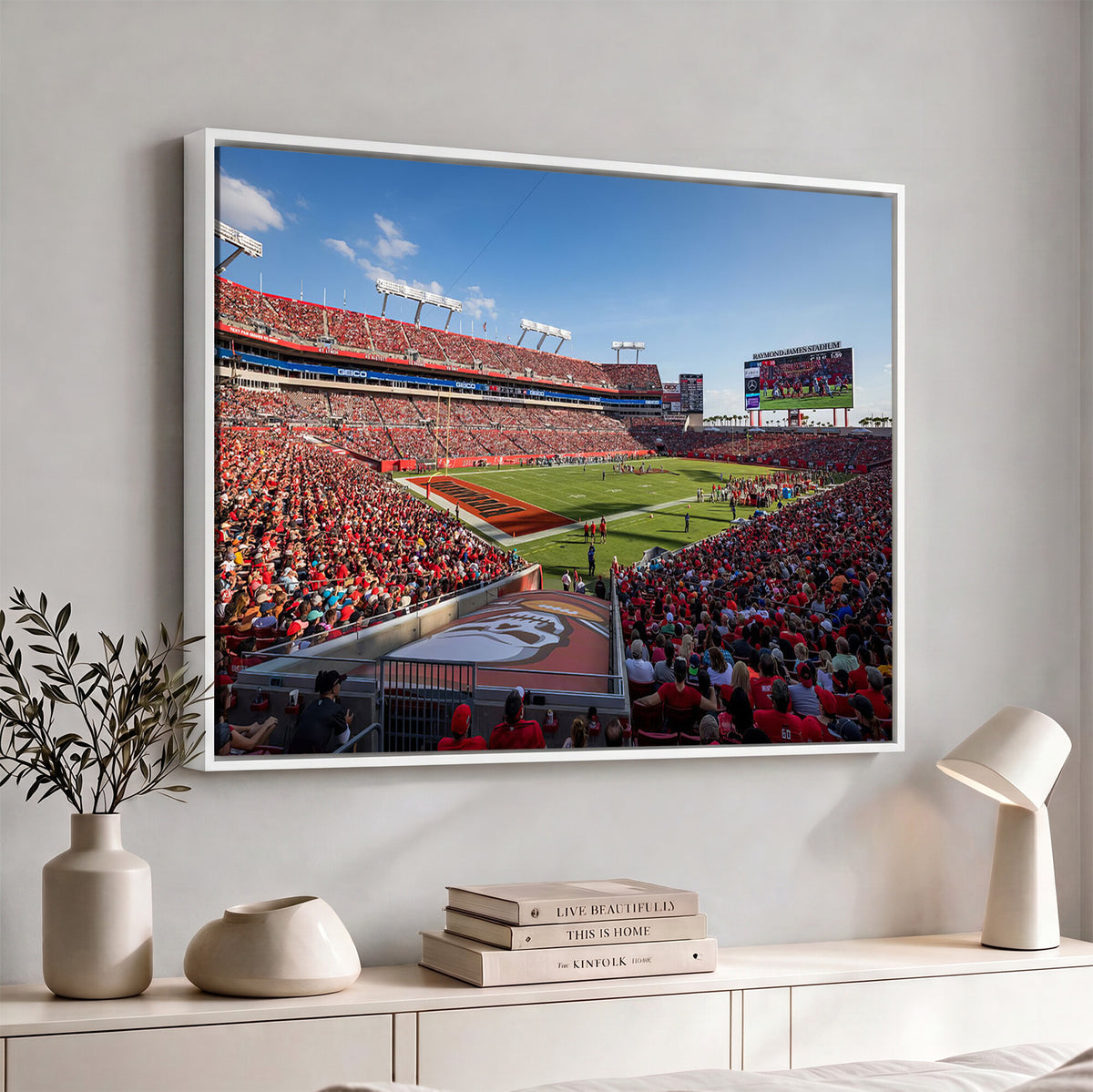 65229-MGV-CV-36X24 - Florida Tampa Raymond James Stadium Wall Art Canvas Print - NFL Football Stadium Print