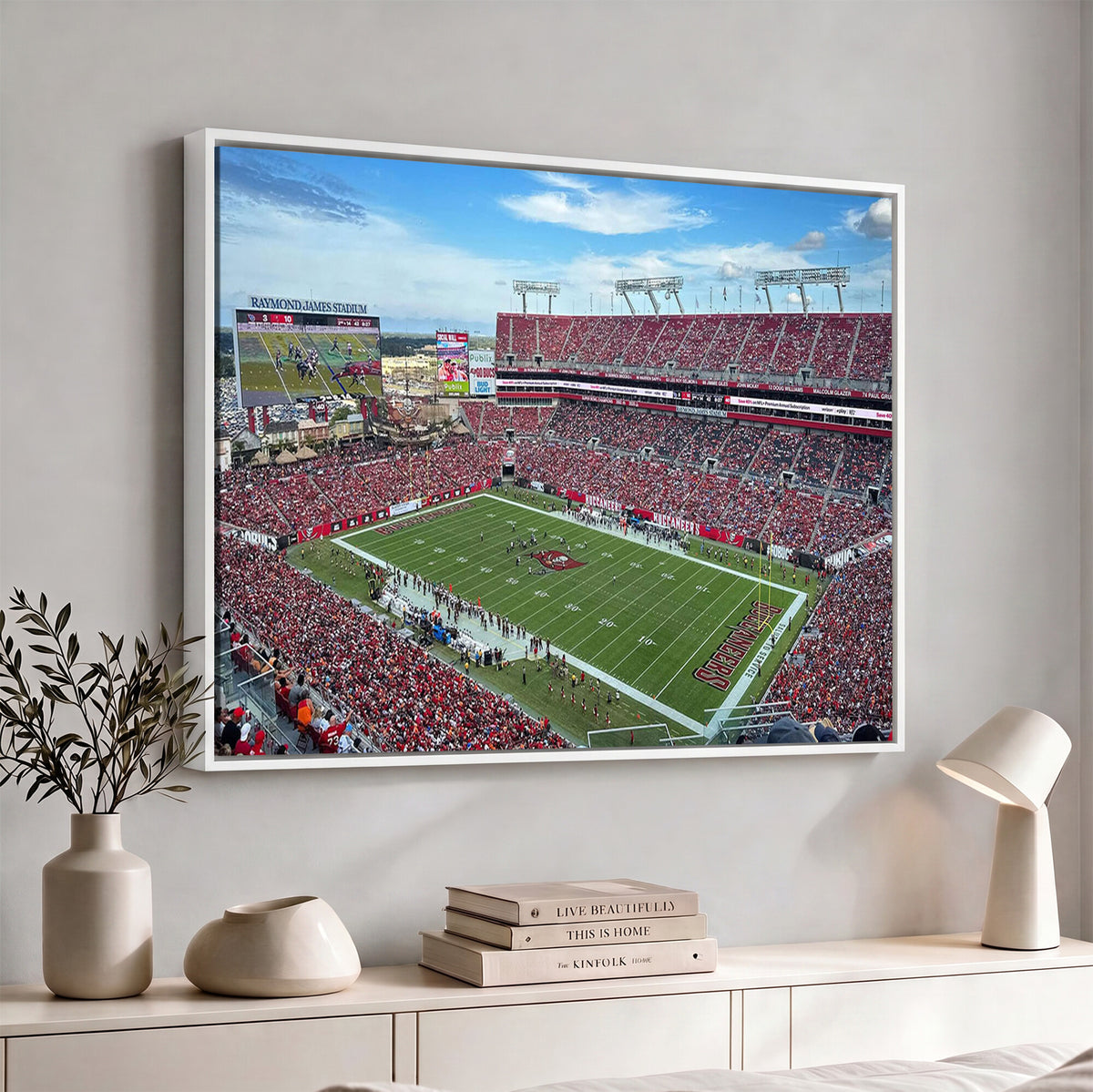 52828-MGV-CV-36X24 - Florida Tampa Raymond James Stadium Wall Art Canvas Print - NFL Football Stadium Print Canvas