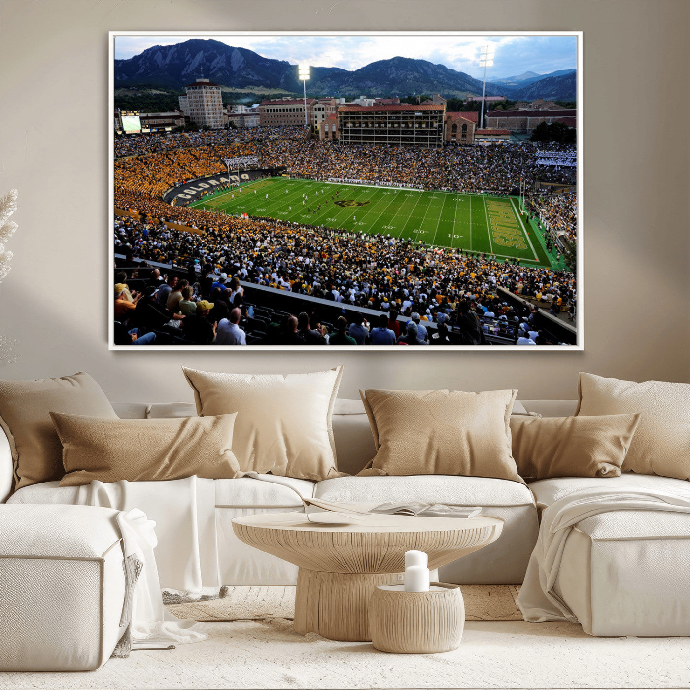MGV-FC-36X24 - Colorado Buffaloes Canvas Print - Boulder Folsom Field Stadium Wall Art Canvas Print, Football Print