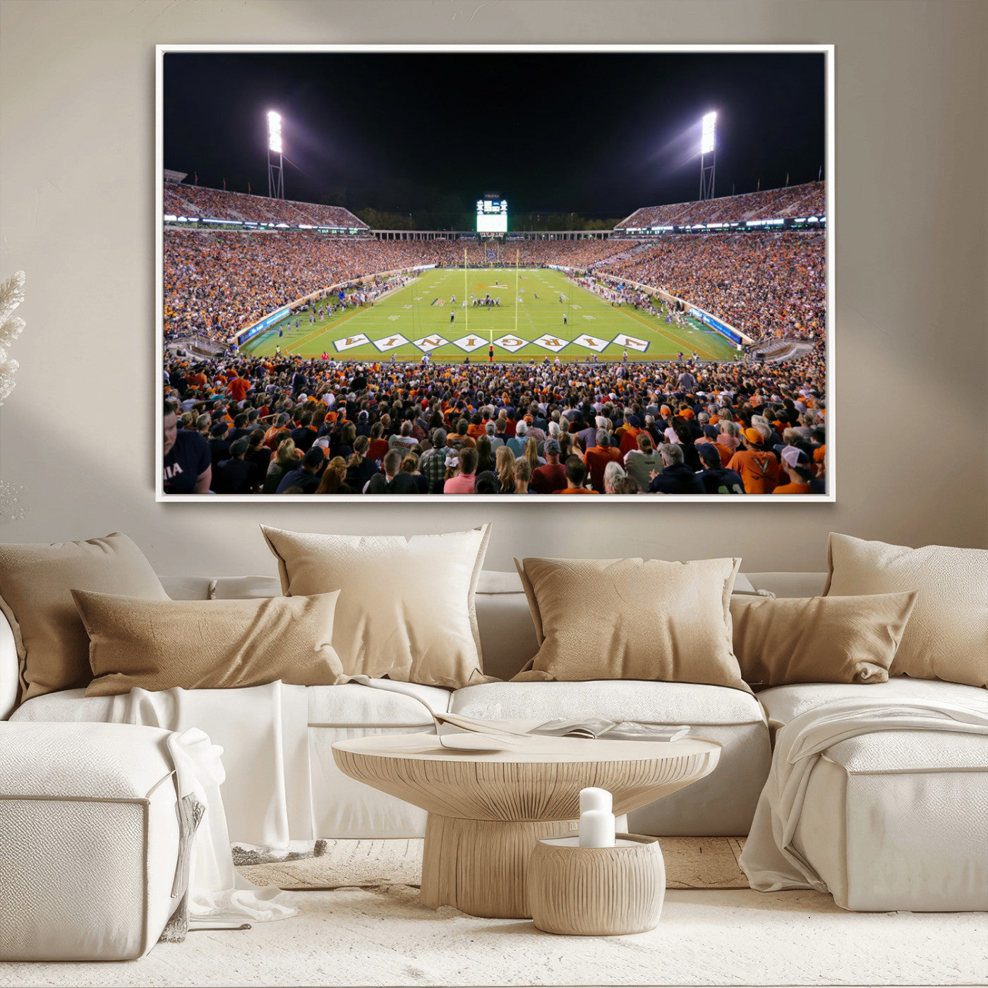 MGV-FC-36X24 - Virginia Cavaliers Football Team Print - Charlottesville Scott Stadium Wall Art Canvas Print