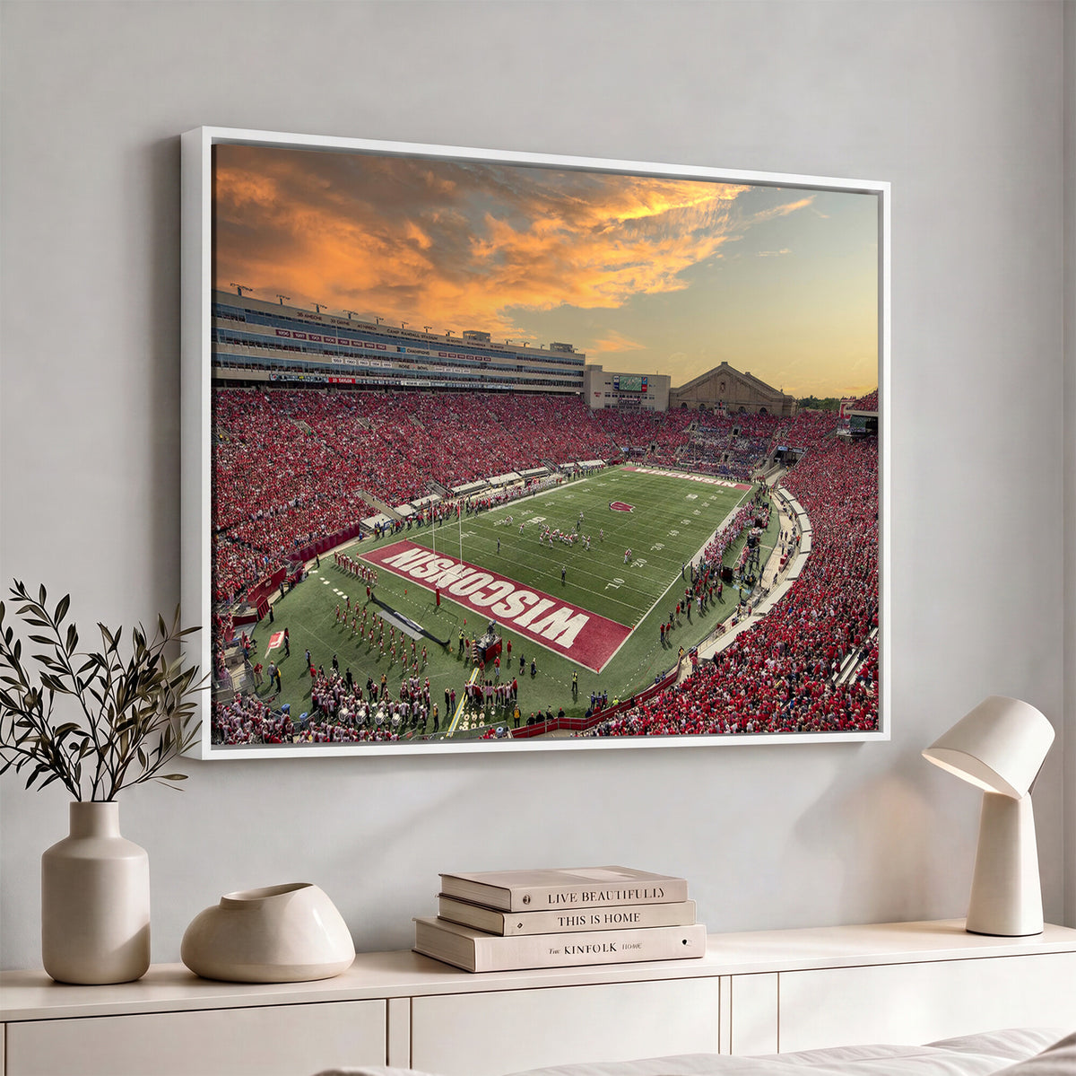 41472-MGV-CV-36X24 - Camp Randall Stadium Wisconsin Badgers Large Wall Art Canvas Print | College Football Stadium Wall