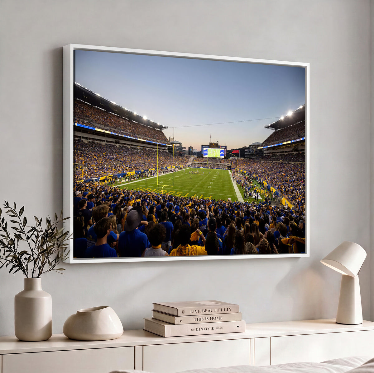 41853-MGV-CV-36X24 - Pittsburgh Panthers Football Team Print - Pittsburgh Acrisure Stadium Wall Art Canvas Print