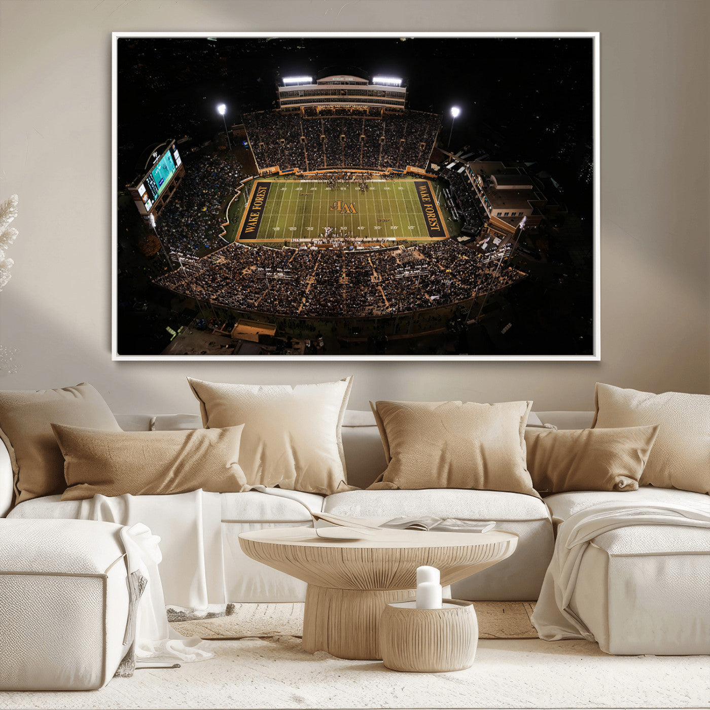 MGV-FC-36X24 - Wake Forest University Demon Deacons Canvas Printi, Football Team Print - Winston-Salem Allegacy