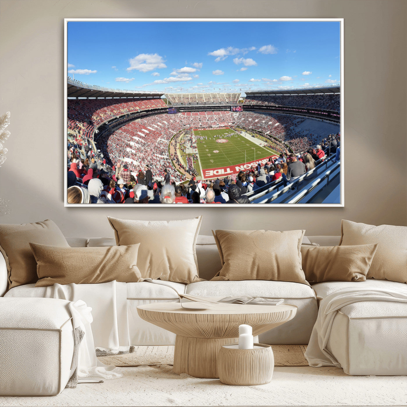MGV-FC-36X24 - University of Alabama Crimson Tide Print Wall Art - Tuscaloosa Bryant-Denny Stadium Wall Art Canvas